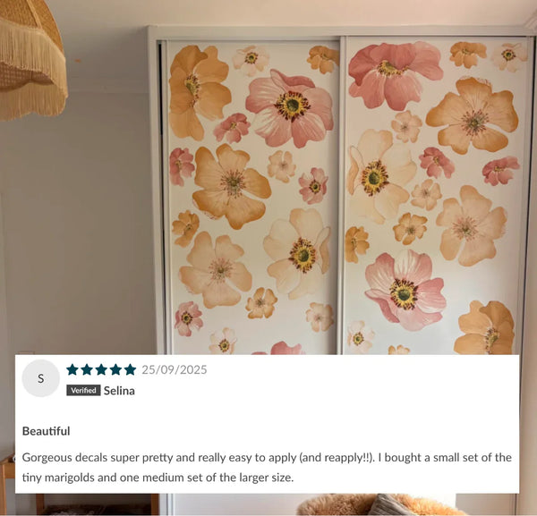 Marigold Floral Wall Decals