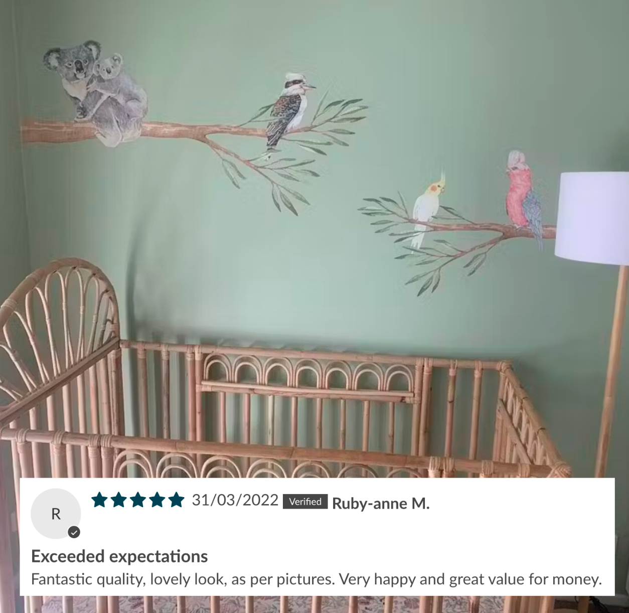 Australian Gum Tree Branch & Bird Wall Decals
