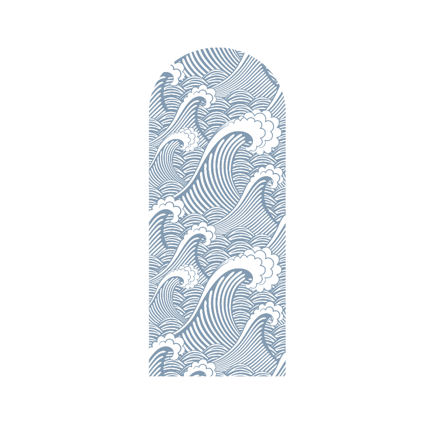 Japanese Wave Peel & Stick Wall Scallops - Single Panel