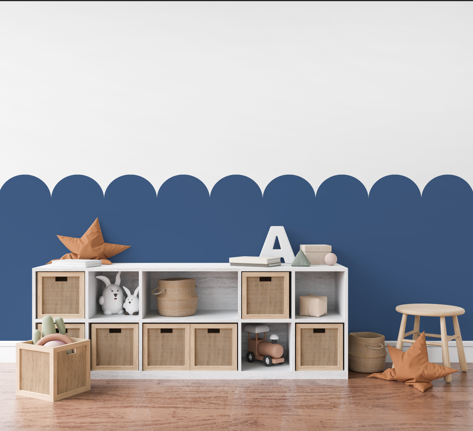Peel & Stick Wall Scallops - 18 Colours