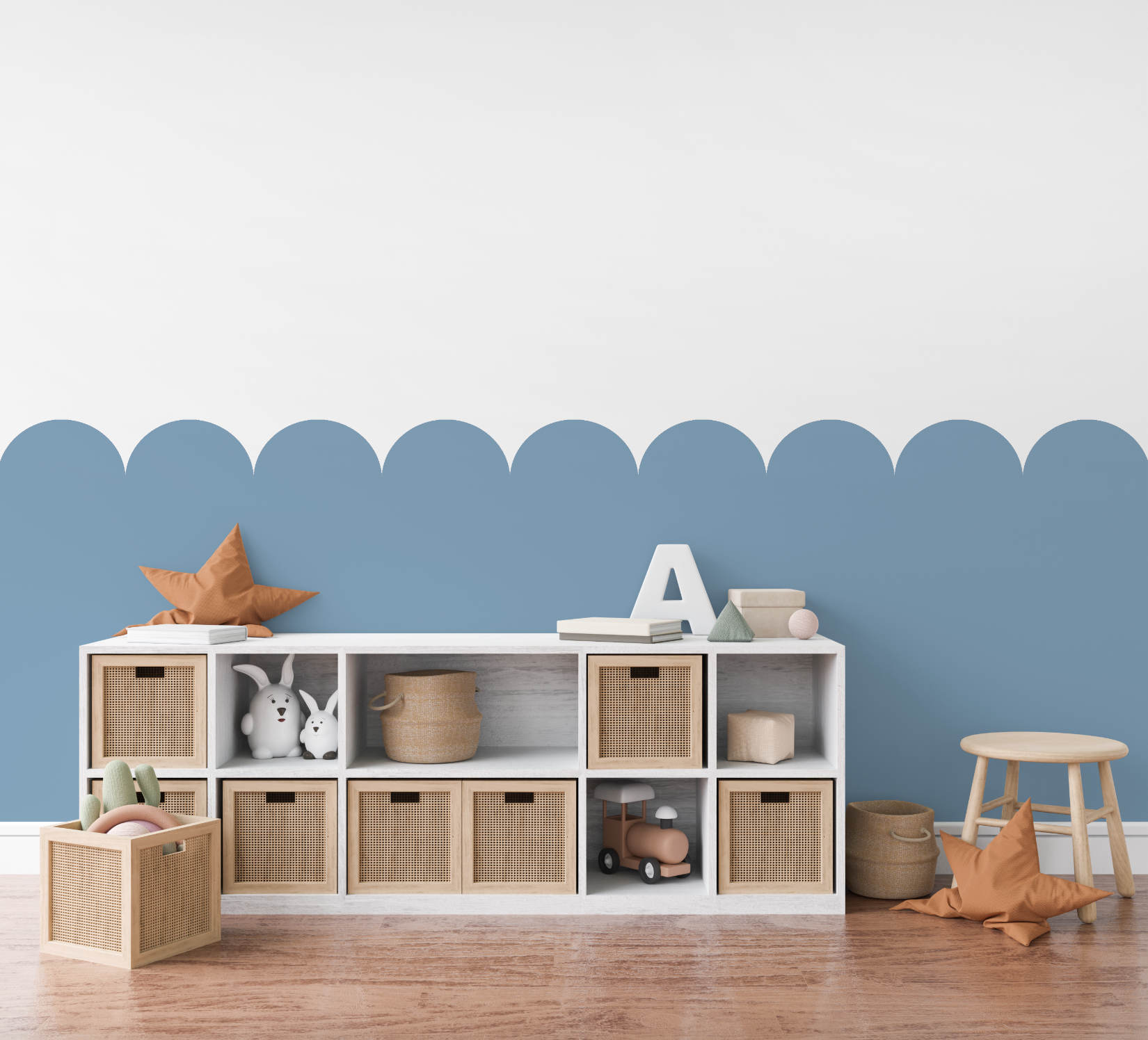 Peel & Stick Wall Scallops - 18 Colours