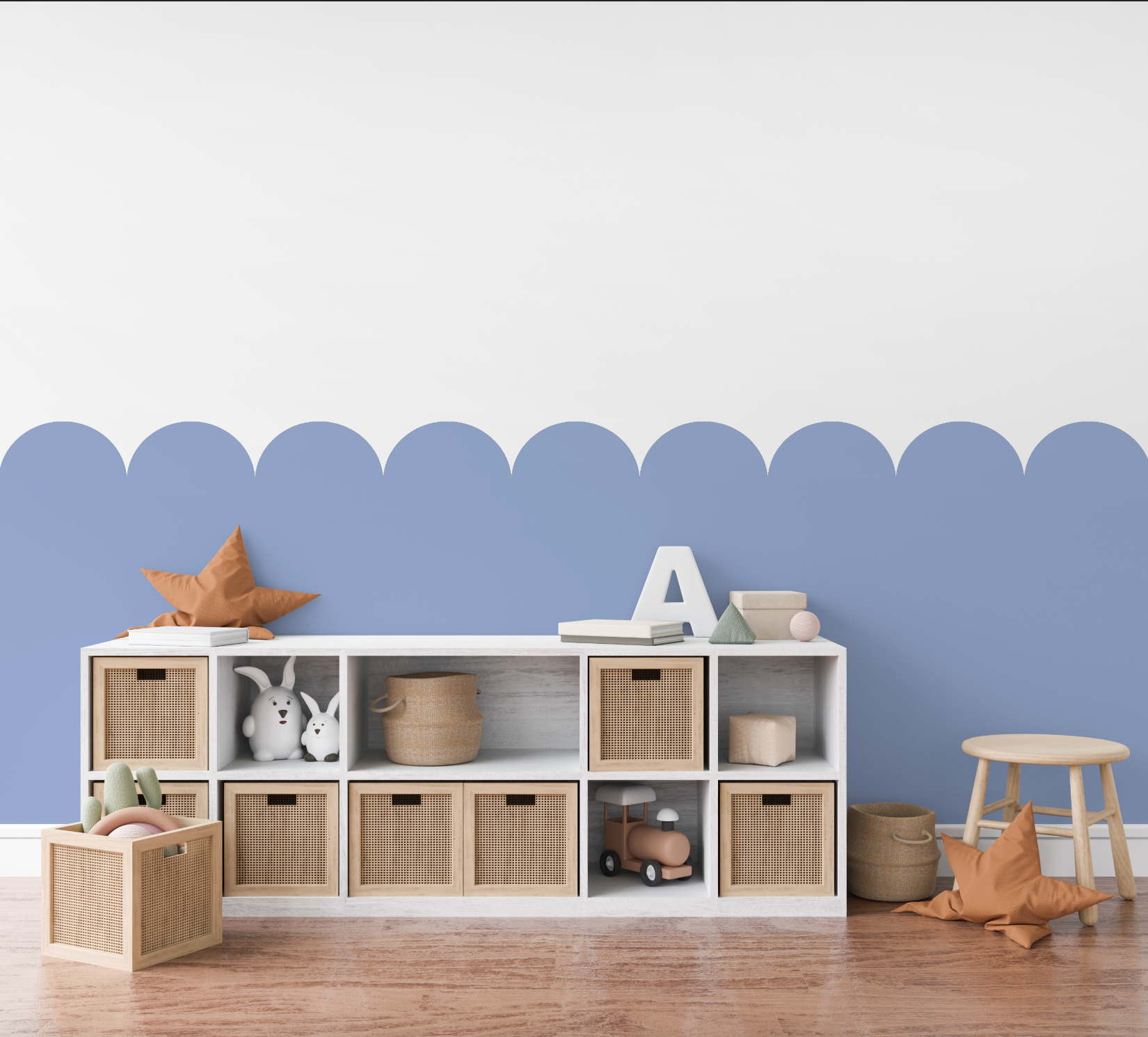 Peel & Stick Wall Scallops - 18 Colours