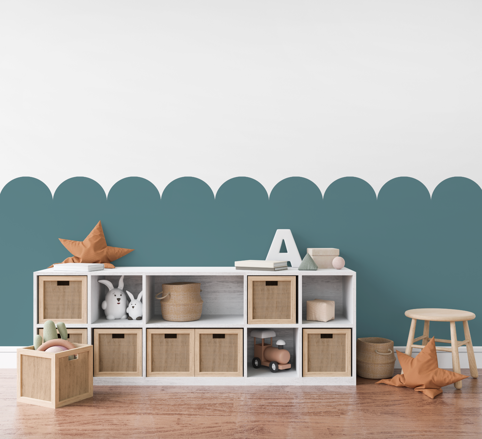 Peel & Stick Wall Scallops - 18 Colours