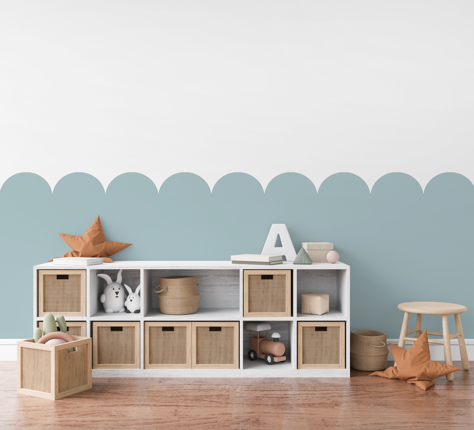 Peel & Stick Wall Scallops - 18 Colours
