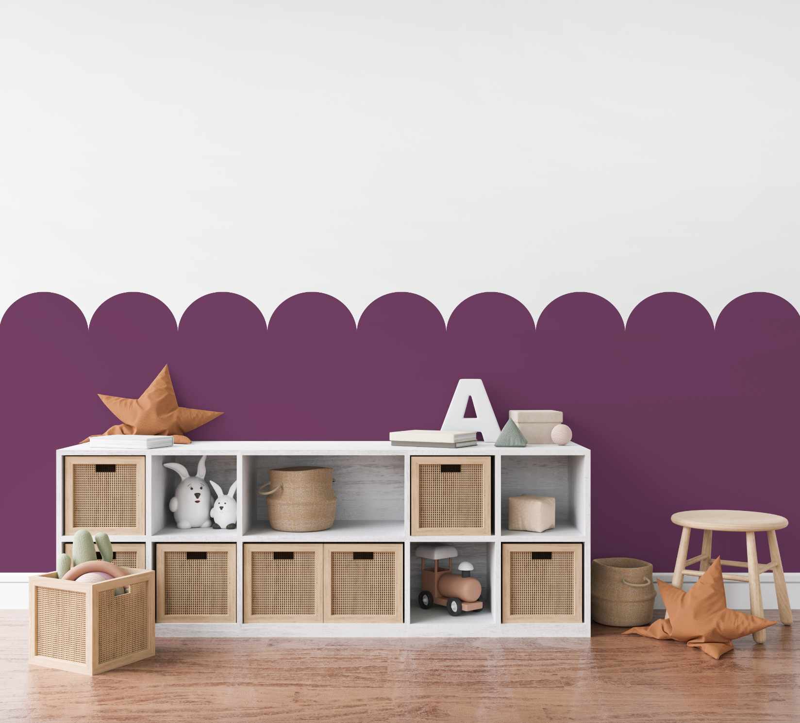 Peel & Stick Wall Scallops - 18 Colours