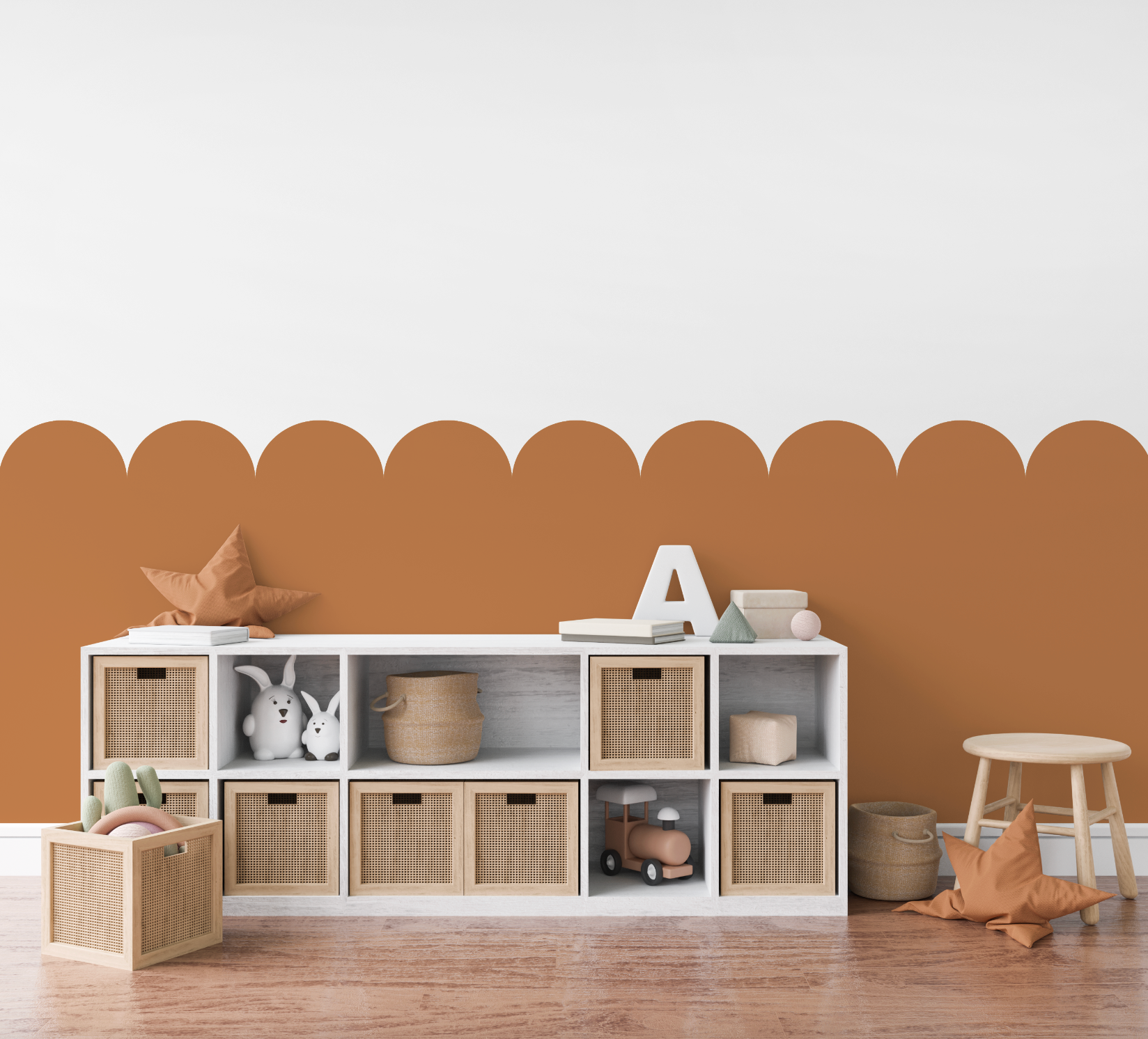 Peel & Stick Wall Scallops - 18 Colours