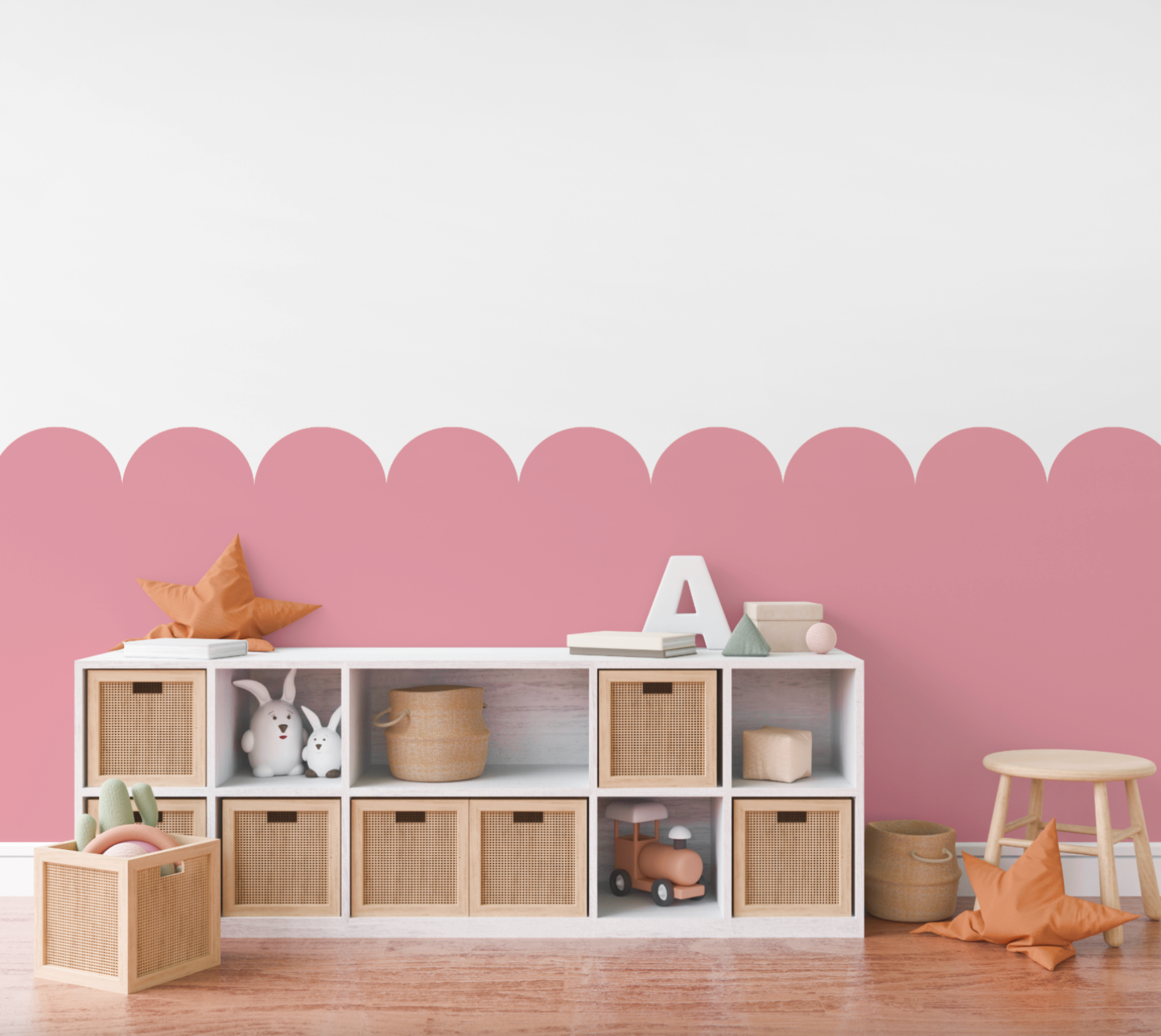Peel & Stick Wall Scallops - 18 Colours