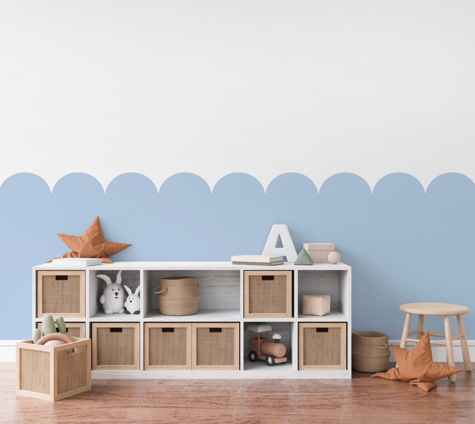 Peel & Stick Wall Scallops - 18 Colours