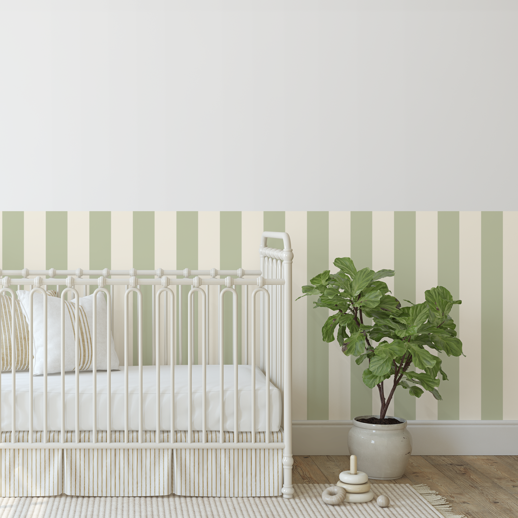 Half Wall Panels - Wide Stripe