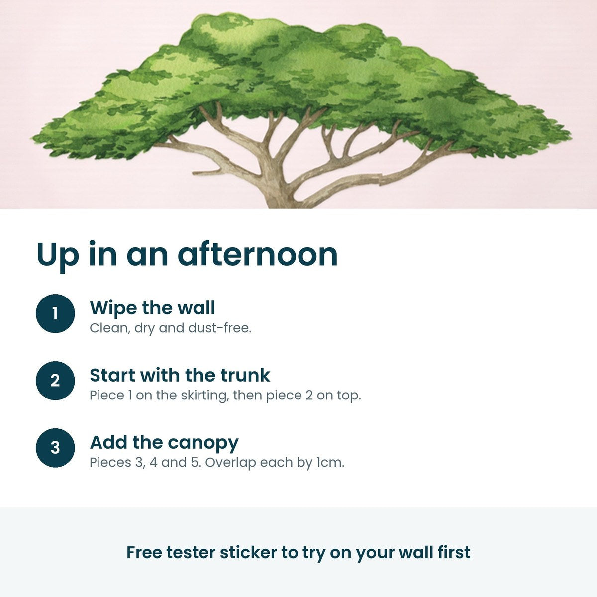 How to put up the acacia tree decal