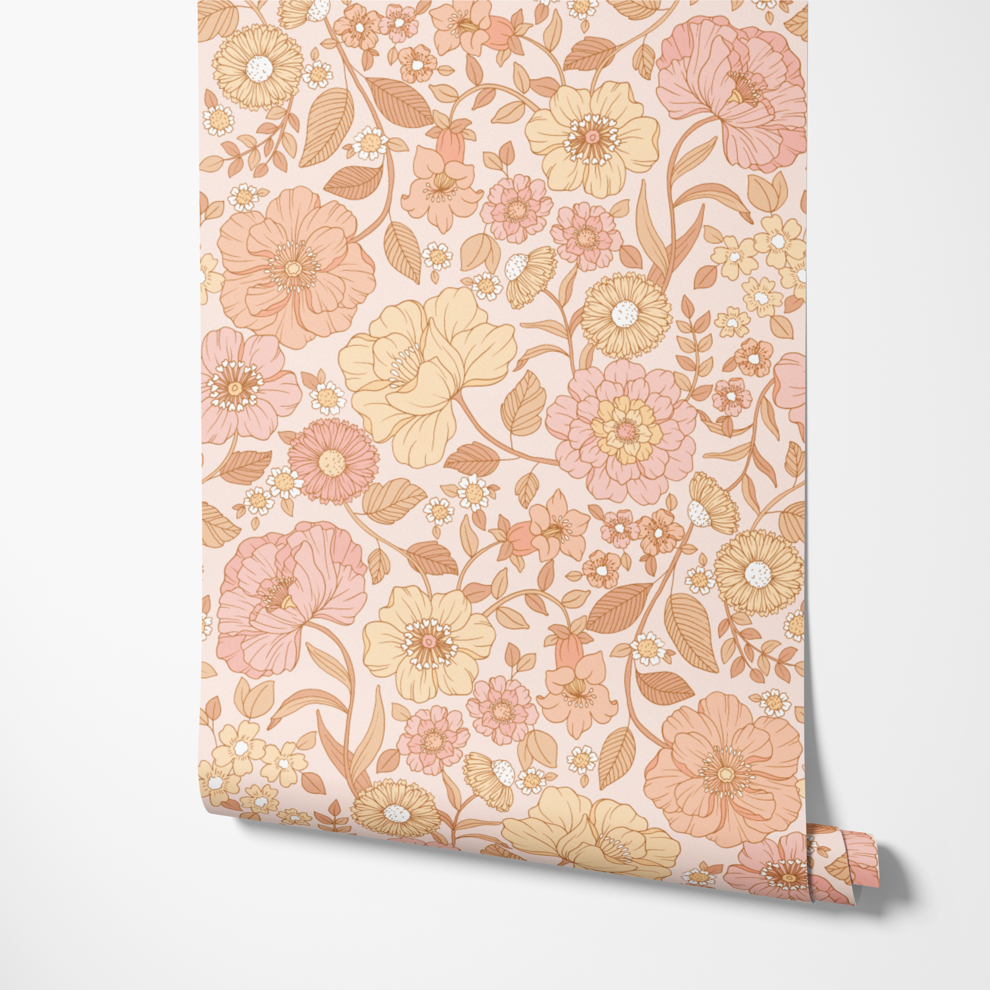 Allie Bohemian Style Floral Wallpaper