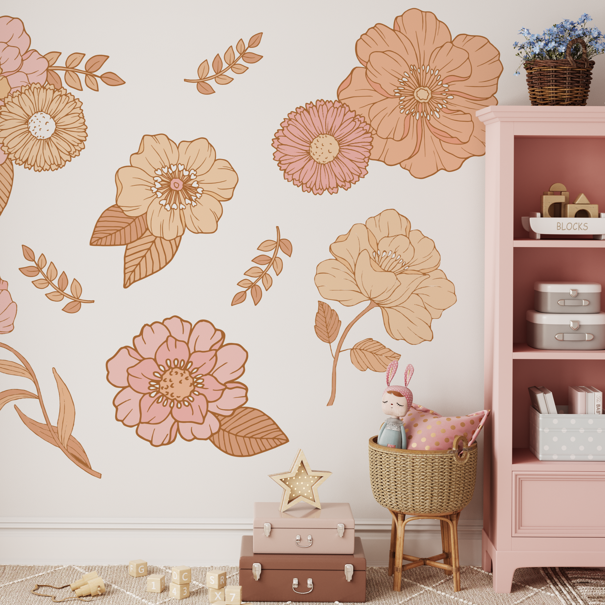 Allie Boho Flower Wall Decals