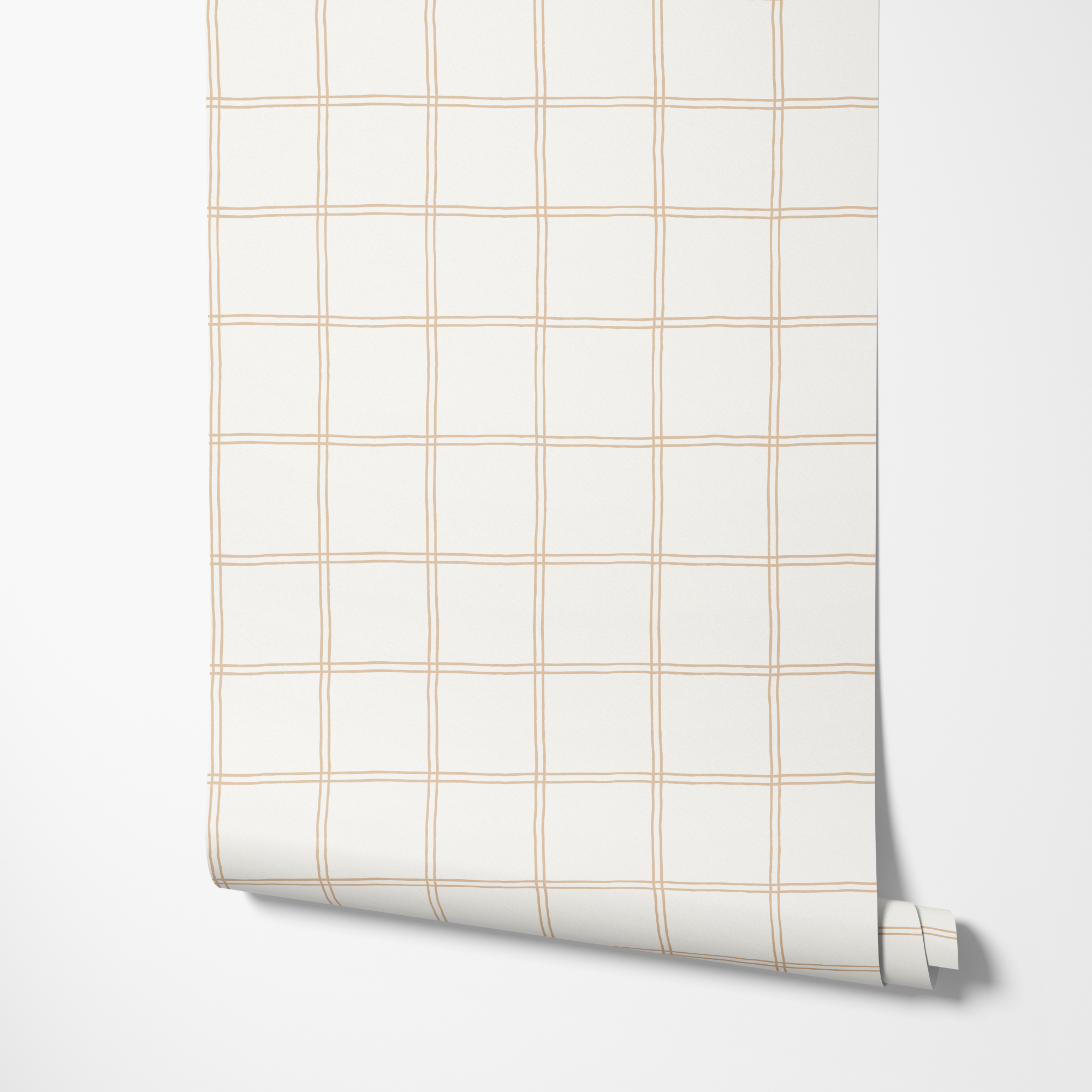 Austin Grid Beige Wallpaper