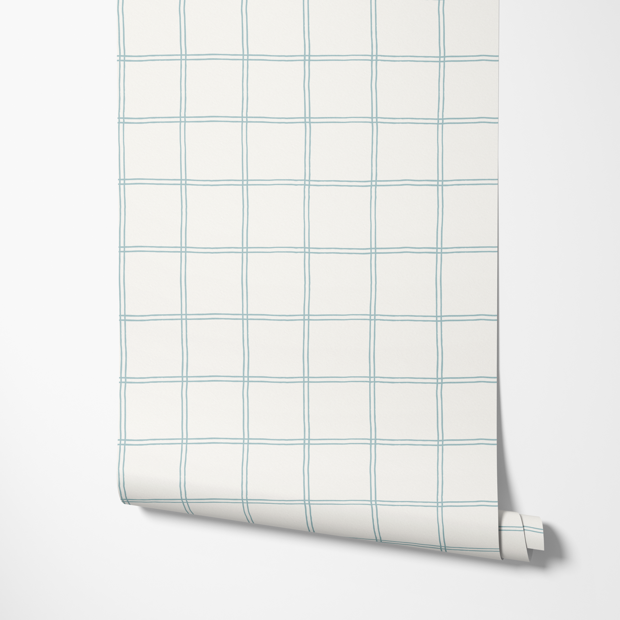 Austin Grid Seafoam Wallpaper