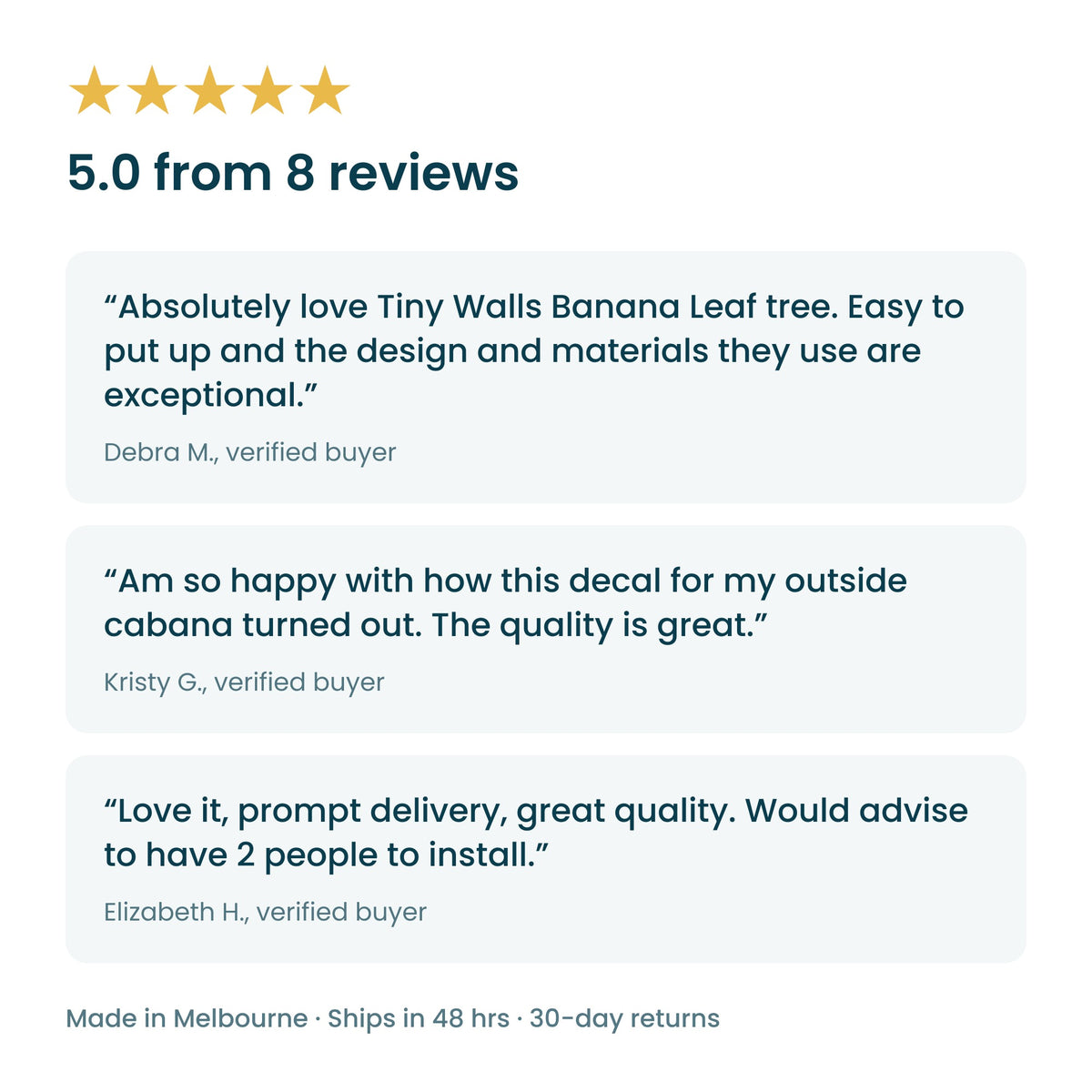 Banana palm decal customer reviews