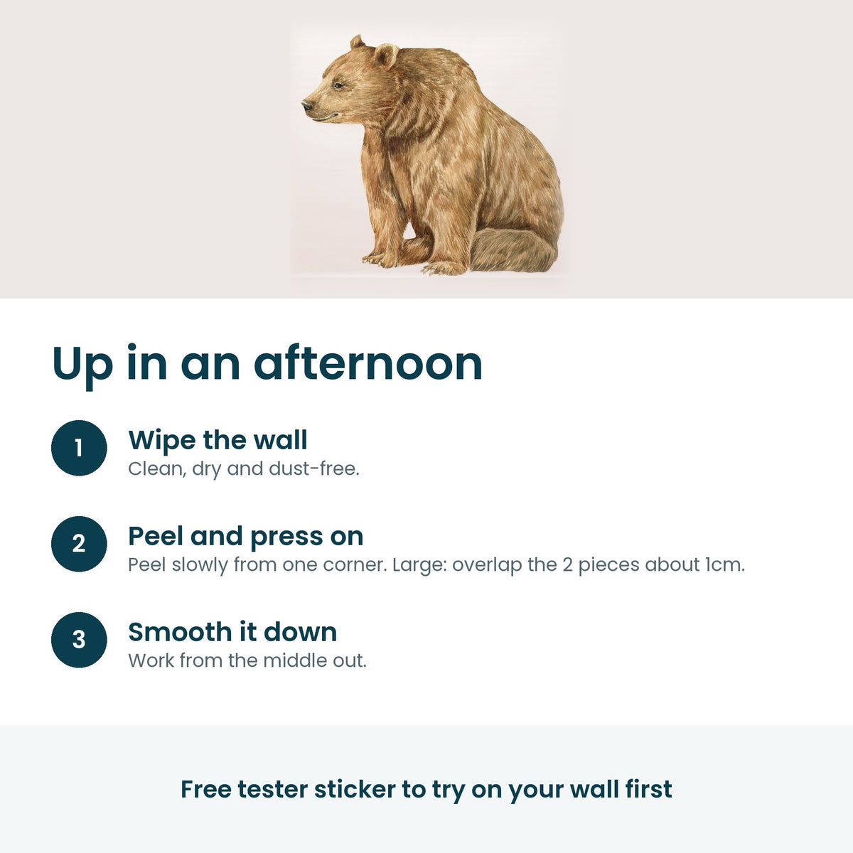 How to put up the bear wall decal