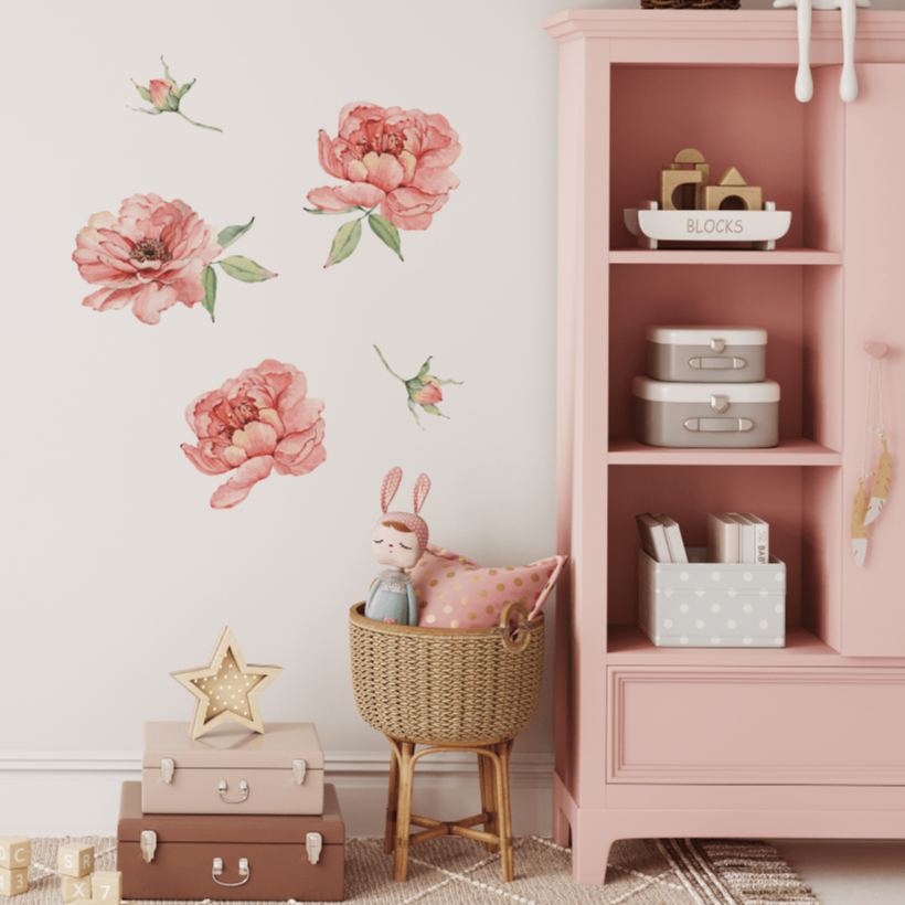Blooming Peony Wall Decals