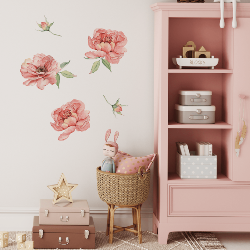Peonies wall decals deals