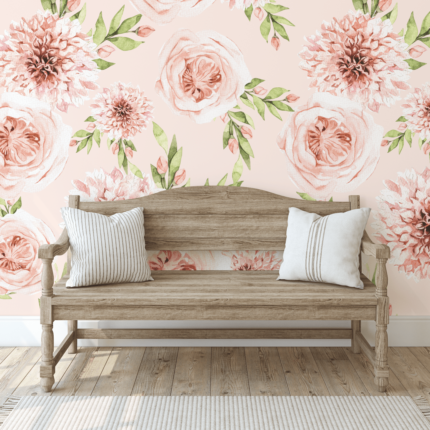 Blossom Pink Floral Wallpaper