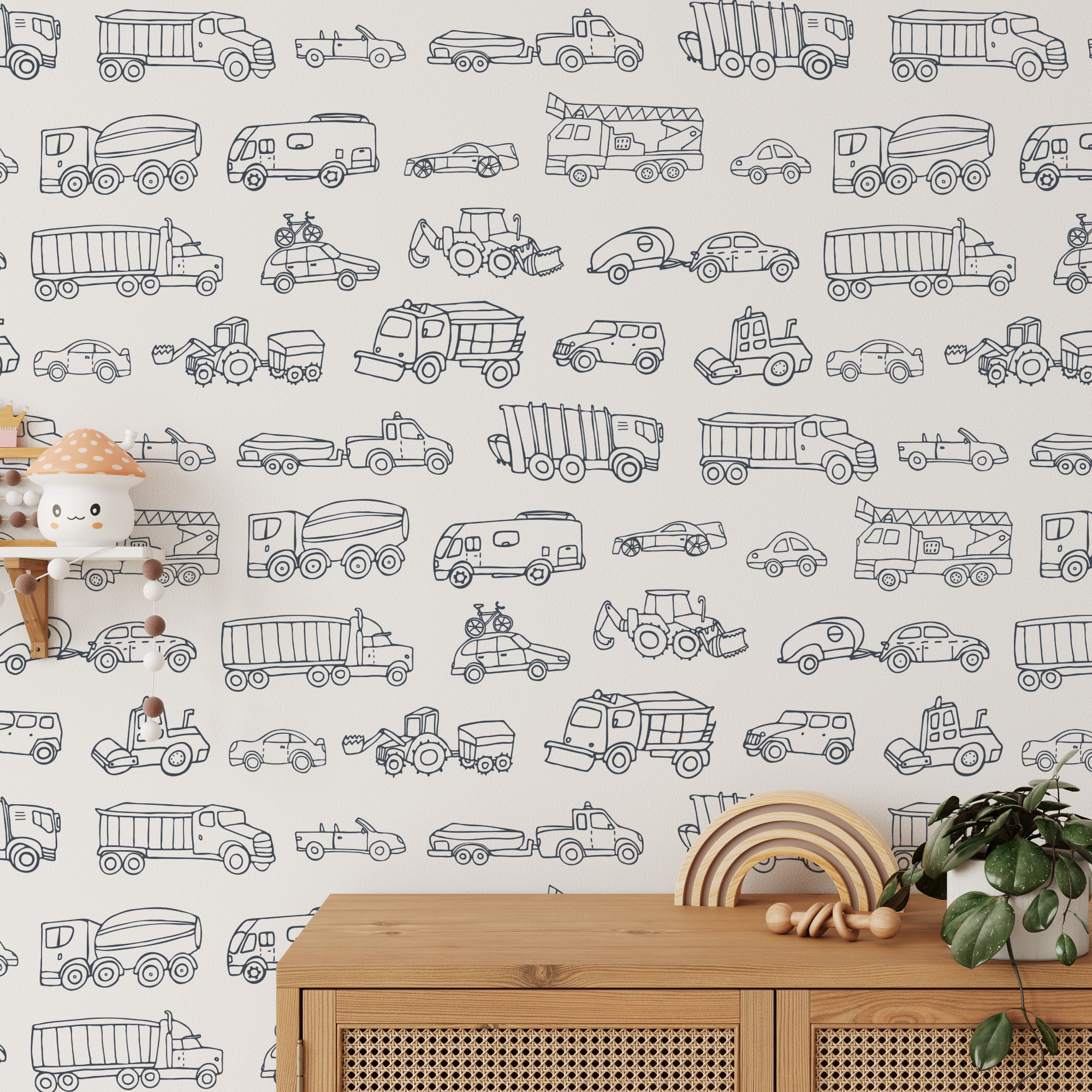 Bobby Vintage Transport Cars Wallpaper