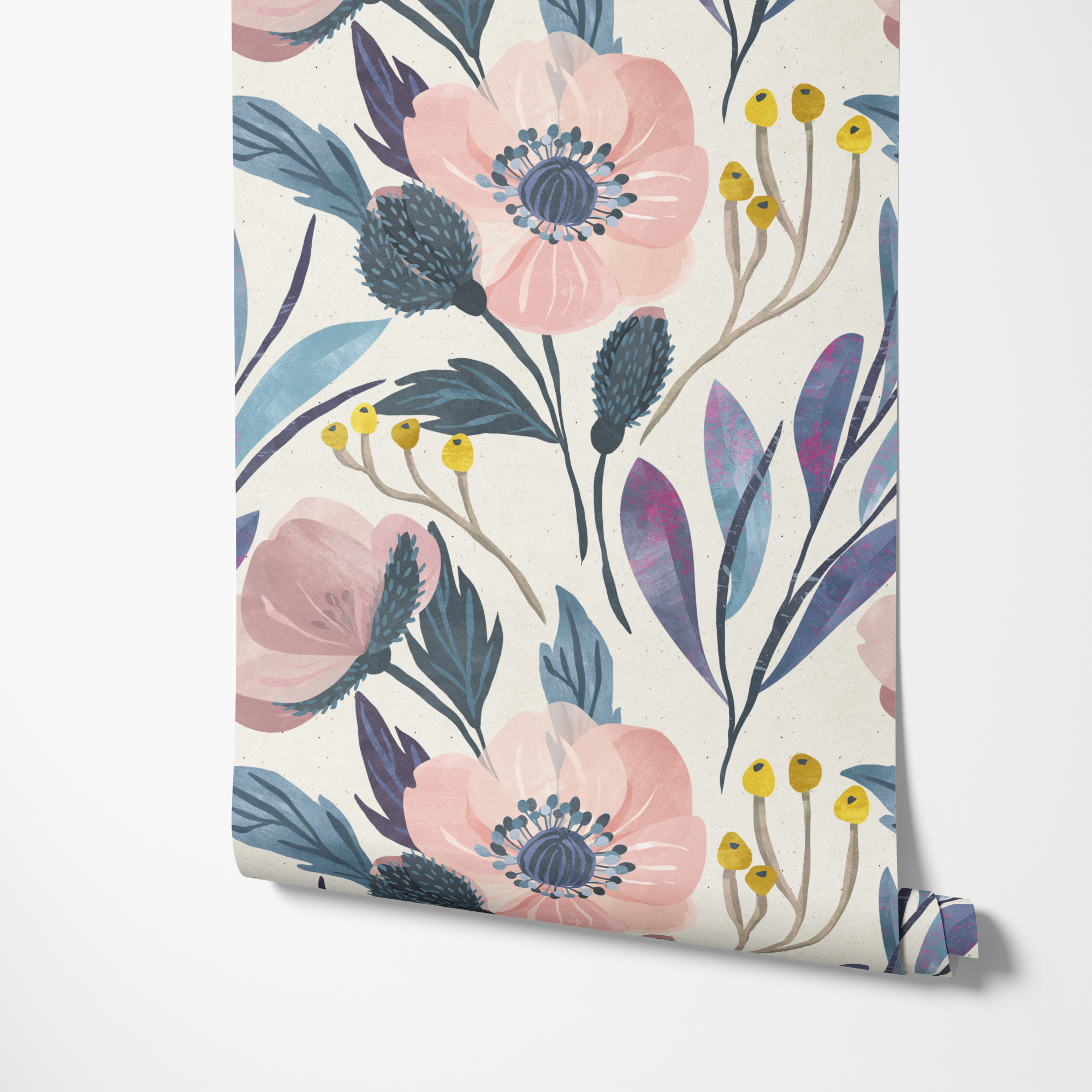 Bold Botanicals Retro Floral Wallpaper