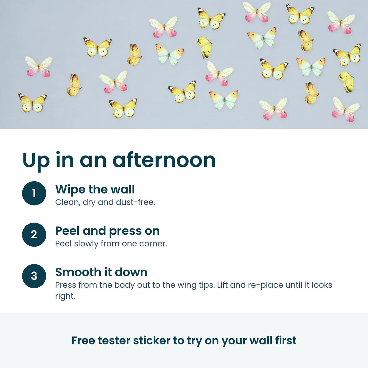 How to put up the butterfly decals