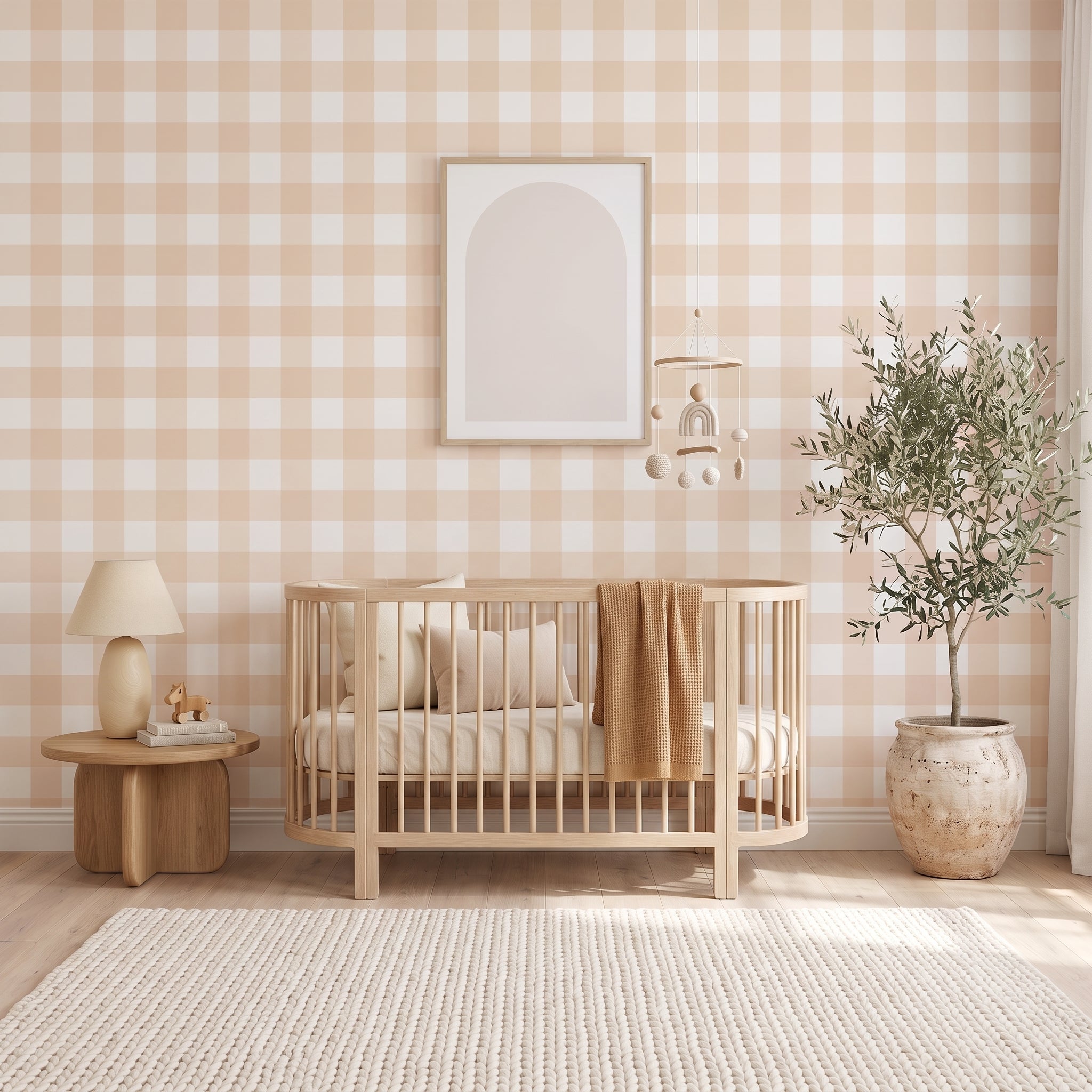 Jumbo Traditional Gingham Check Wallpaper