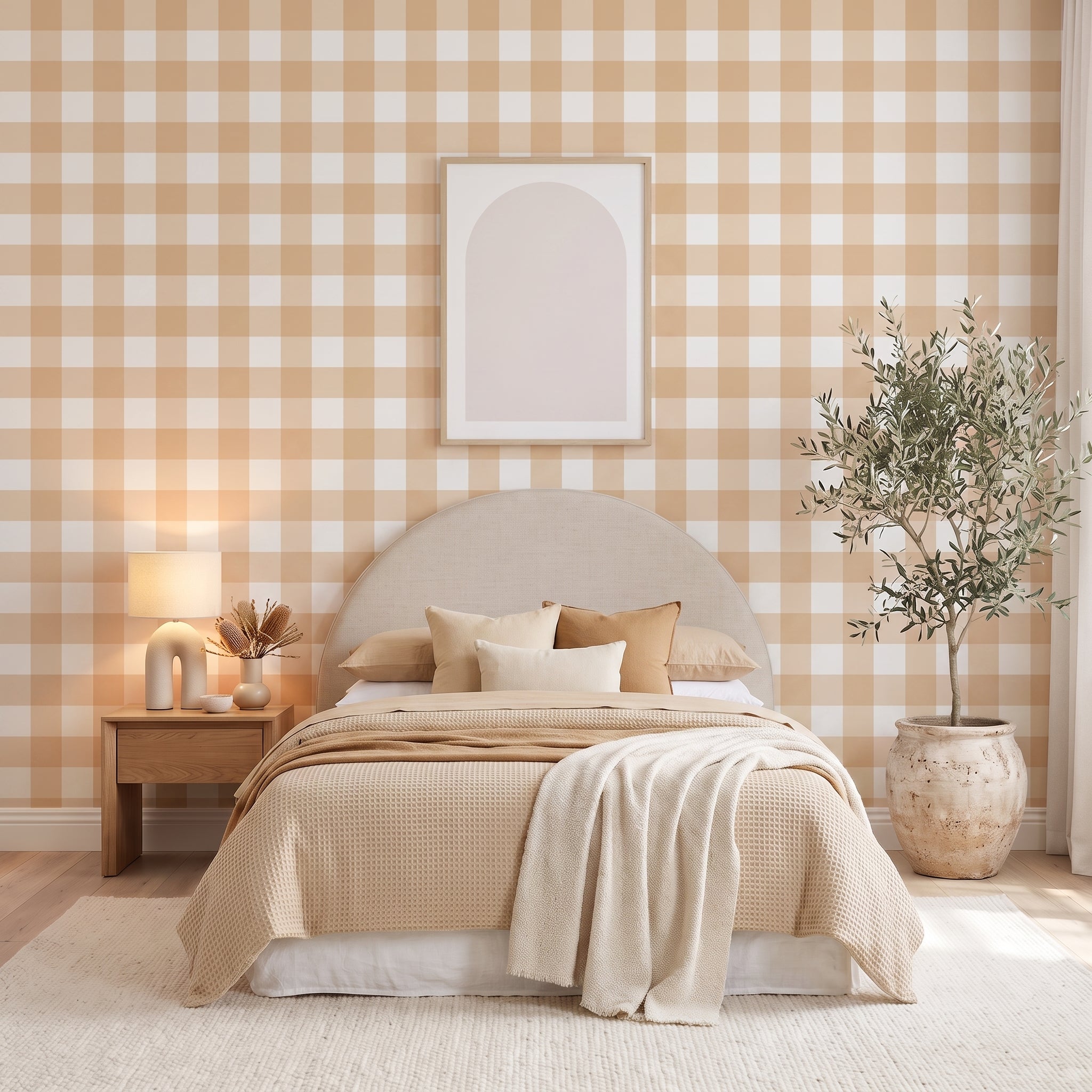 Jumbo Traditional Gingham Check Wallpaper