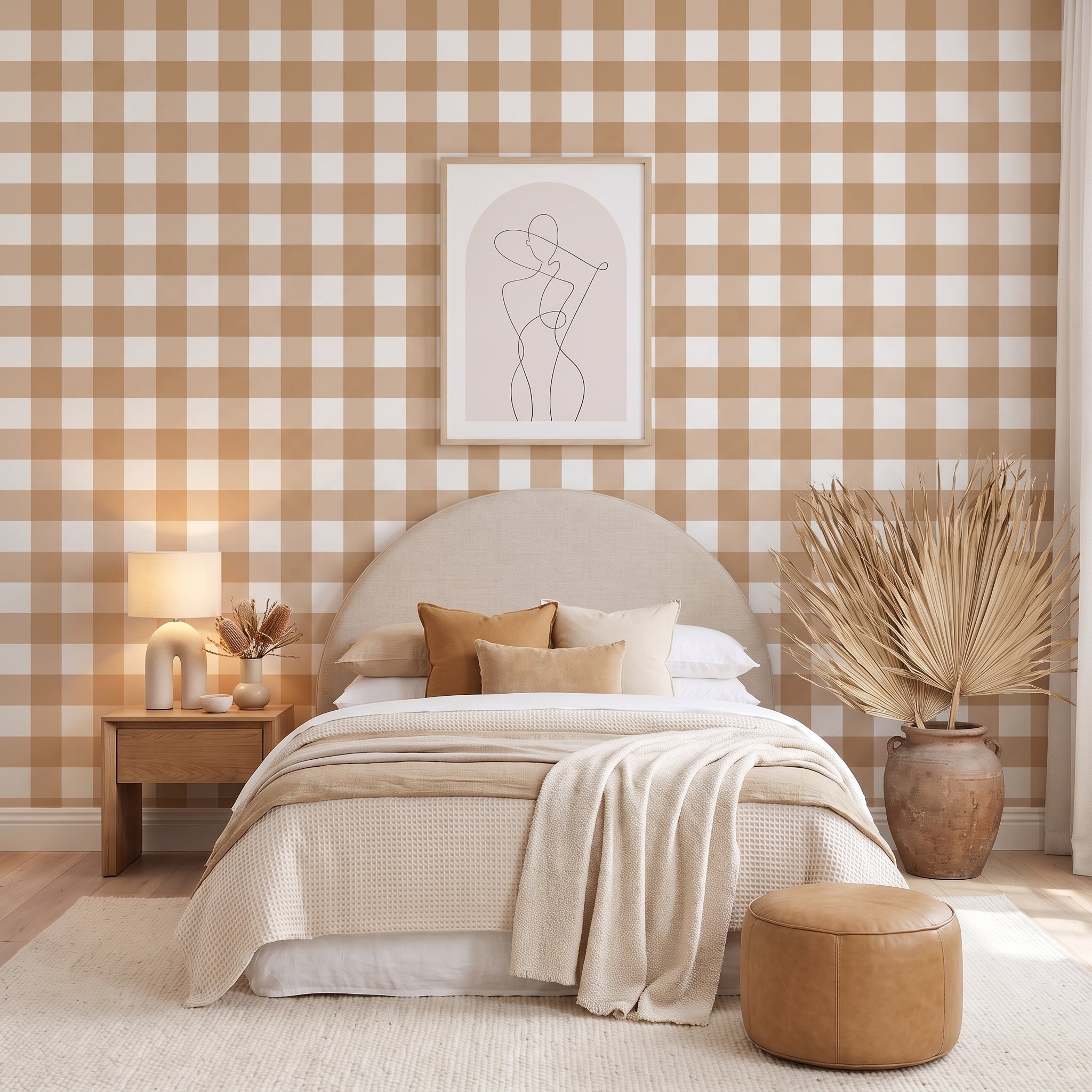 Jumbo Traditional Gingham Check Wallpaper