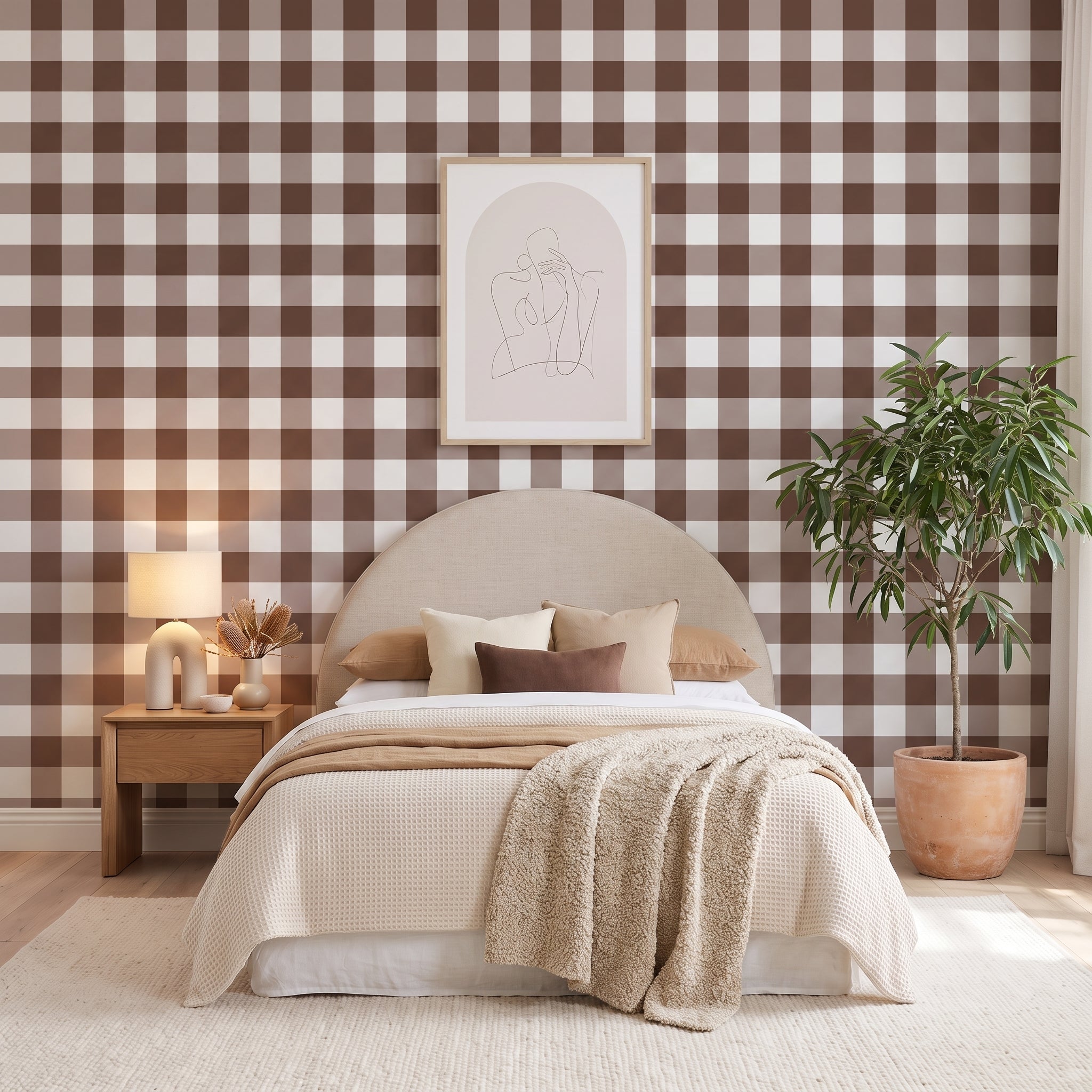 Jumbo Traditional Gingham Check Wallpaper