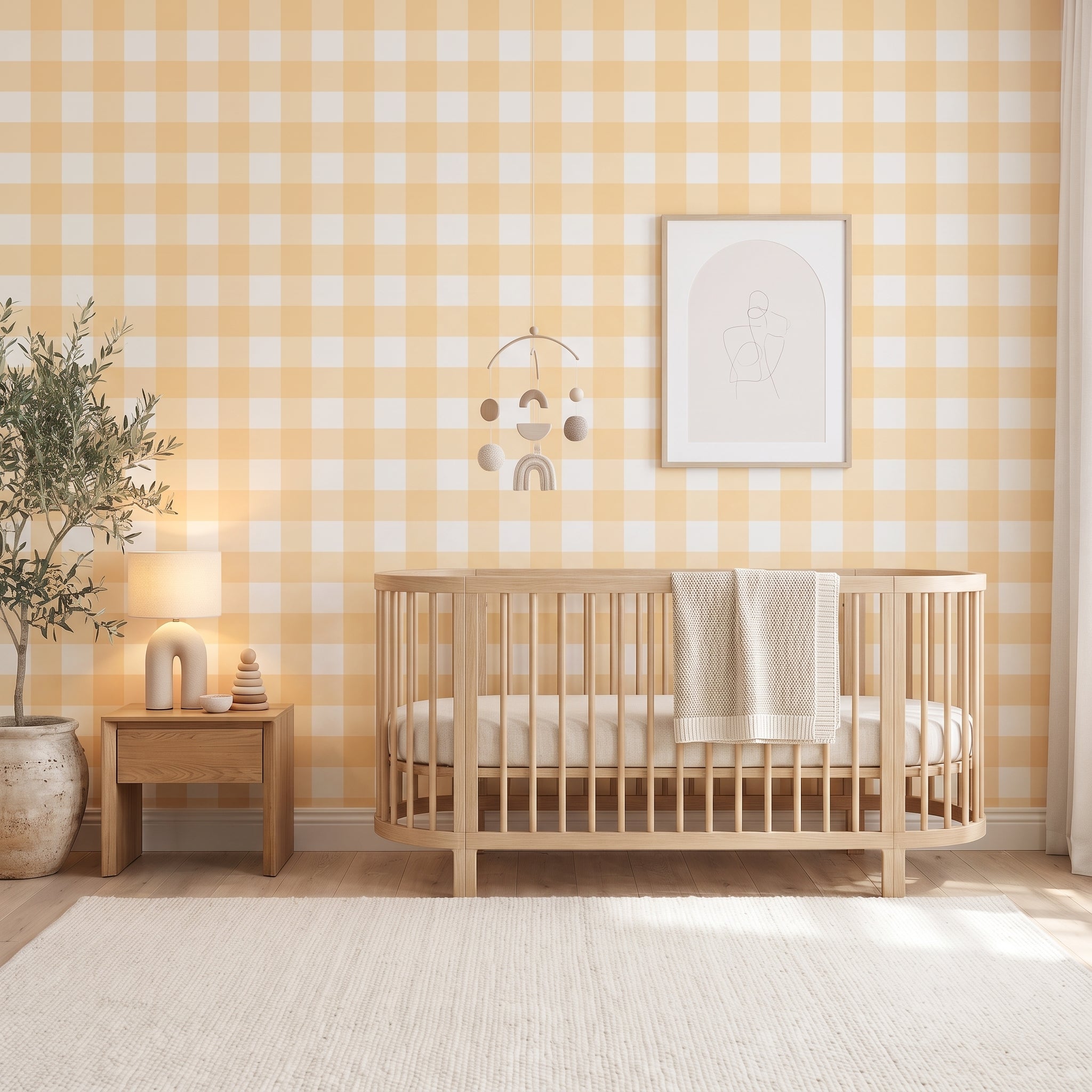 Jumbo Traditional Gingham Check Wallpaper