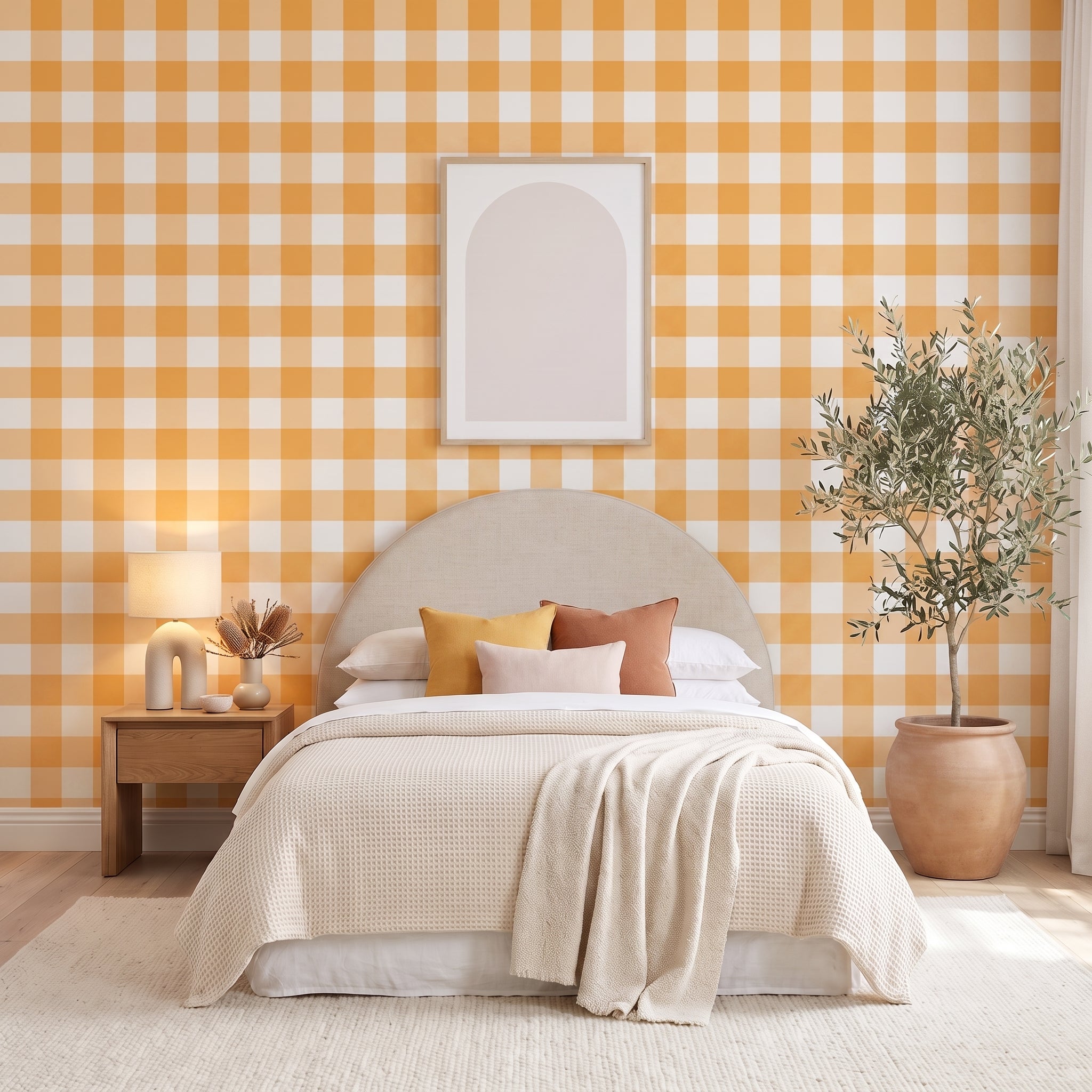 Jumbo Traditional Gingham Check Wallpaper