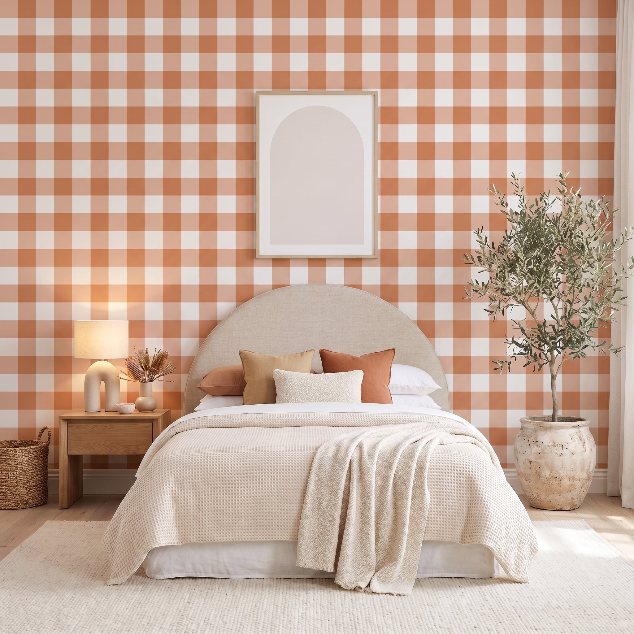 Jumbo Traditional Gingham Check Wallpaper
