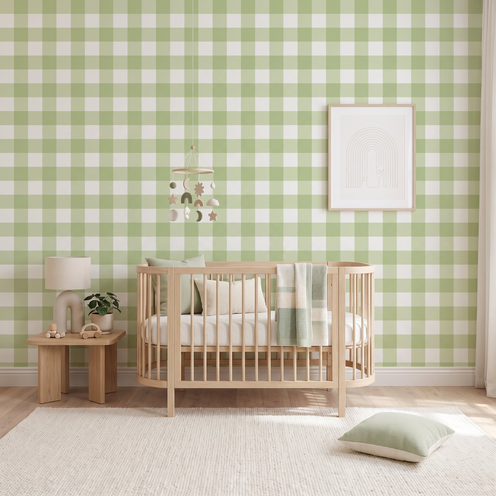 Jumbo Traditional Gingham Check Wallpaper