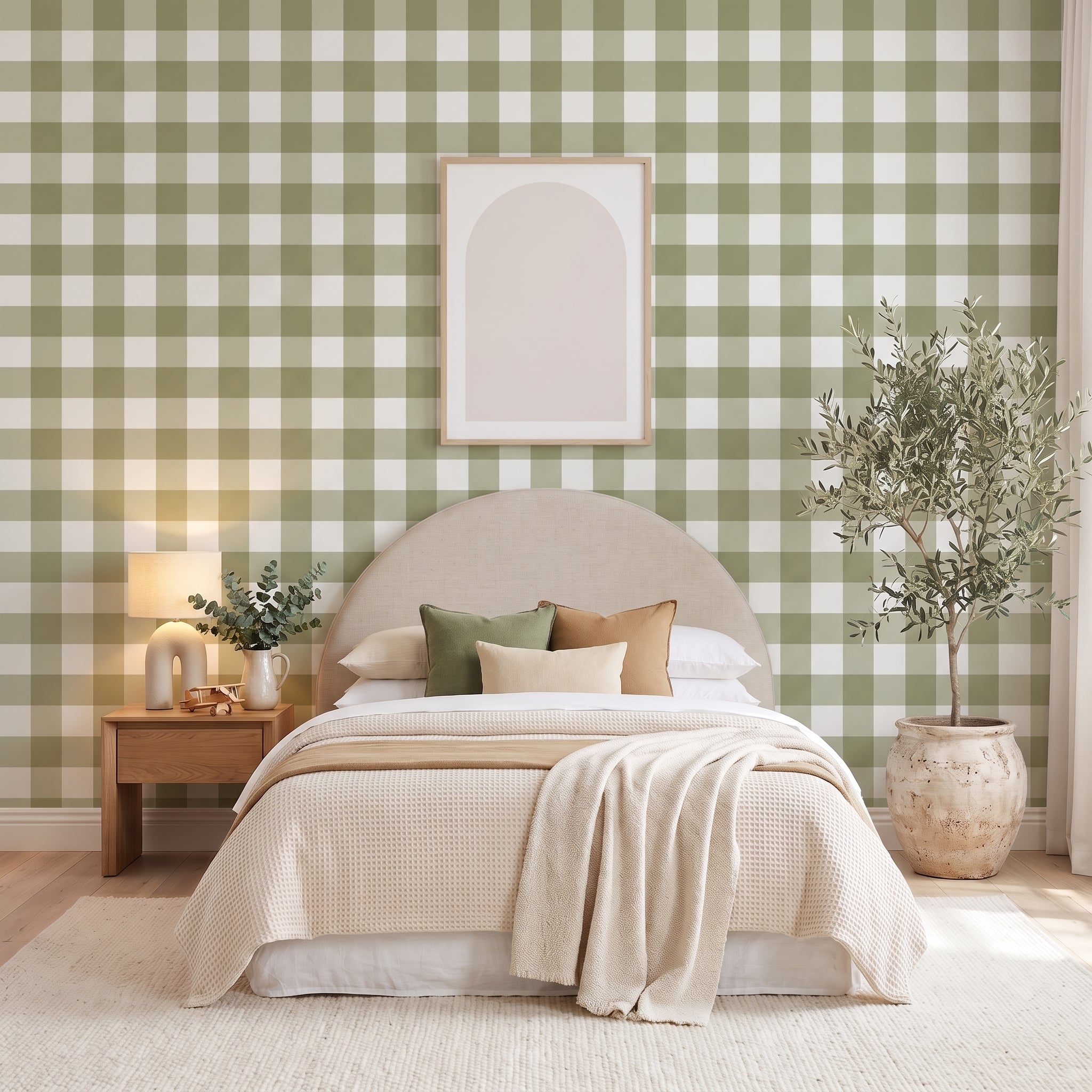 Jumbo Traditional Gingham Check Wallpaper