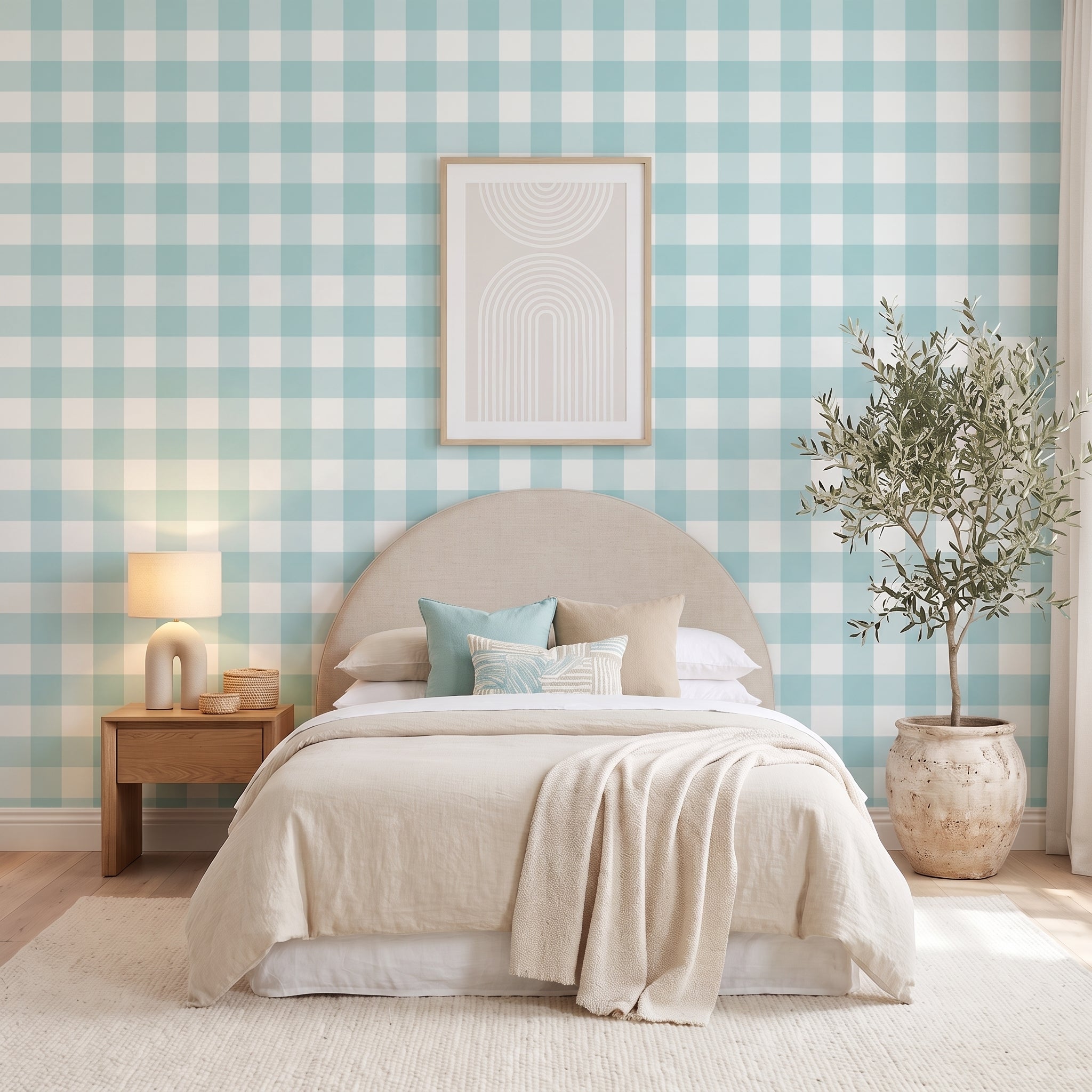 Jumbo Traditional Gingham Check Wallpaper