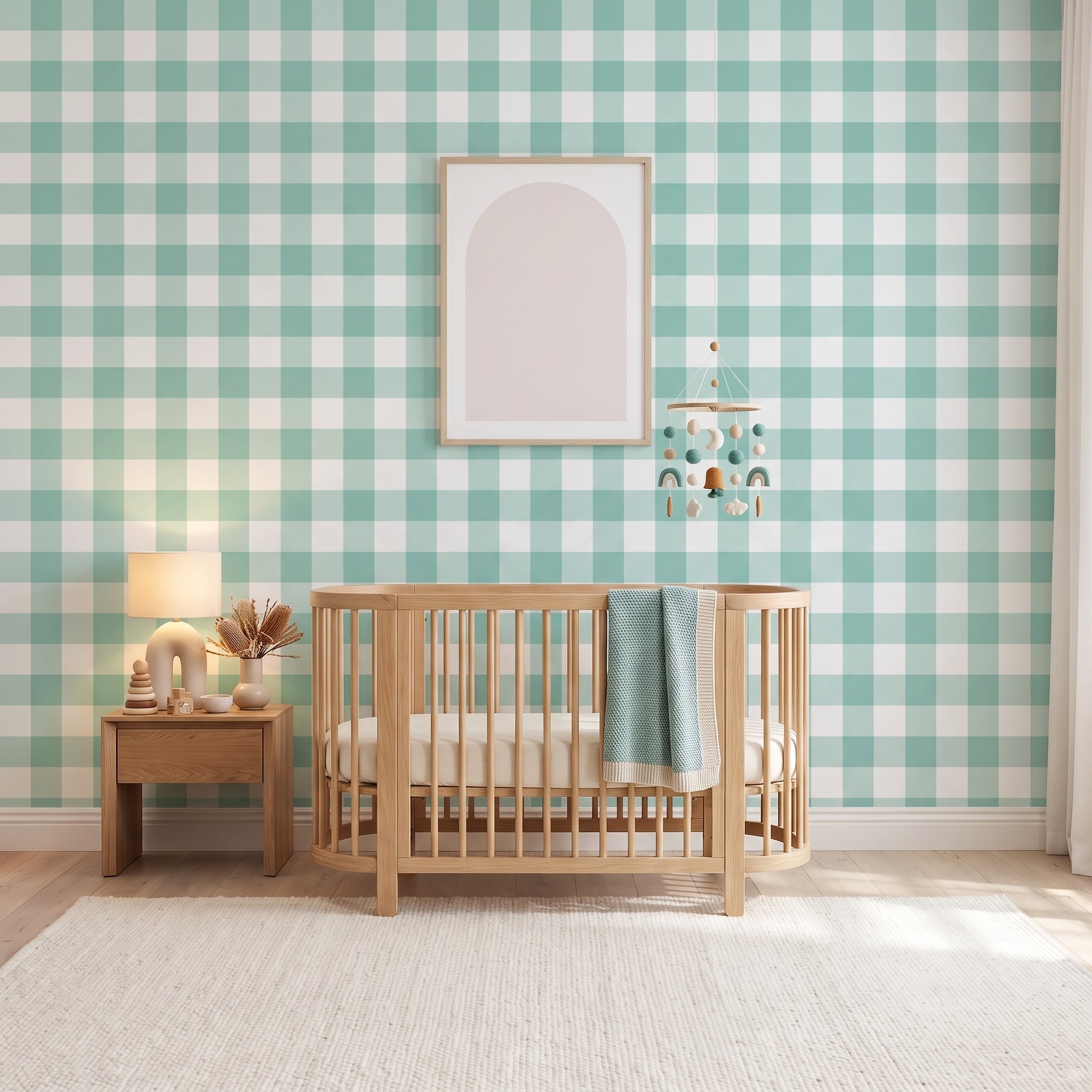Jumbo Traditional Gingham Check Wallpaper