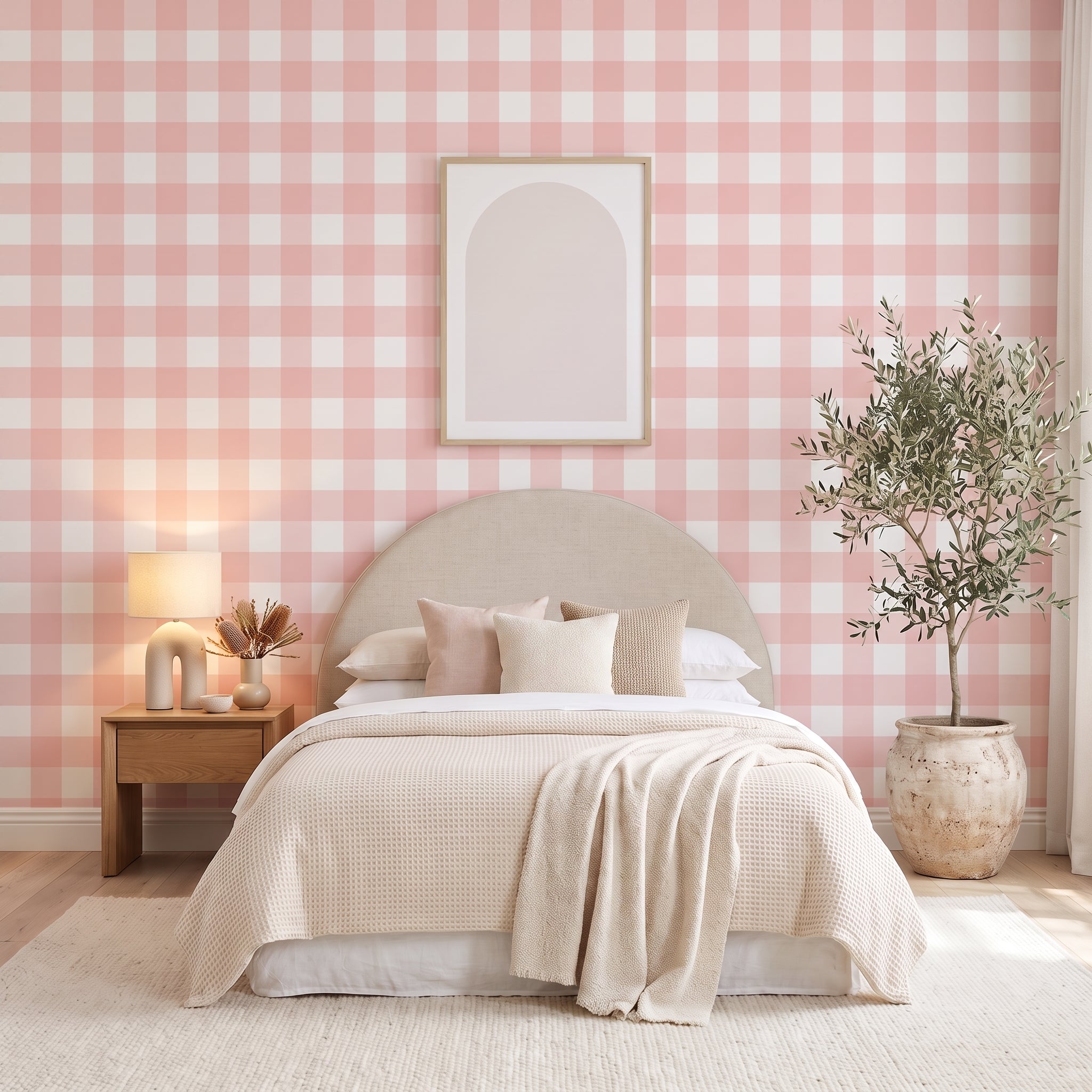 Jumbo Traditional Gingham Check Wallpaper