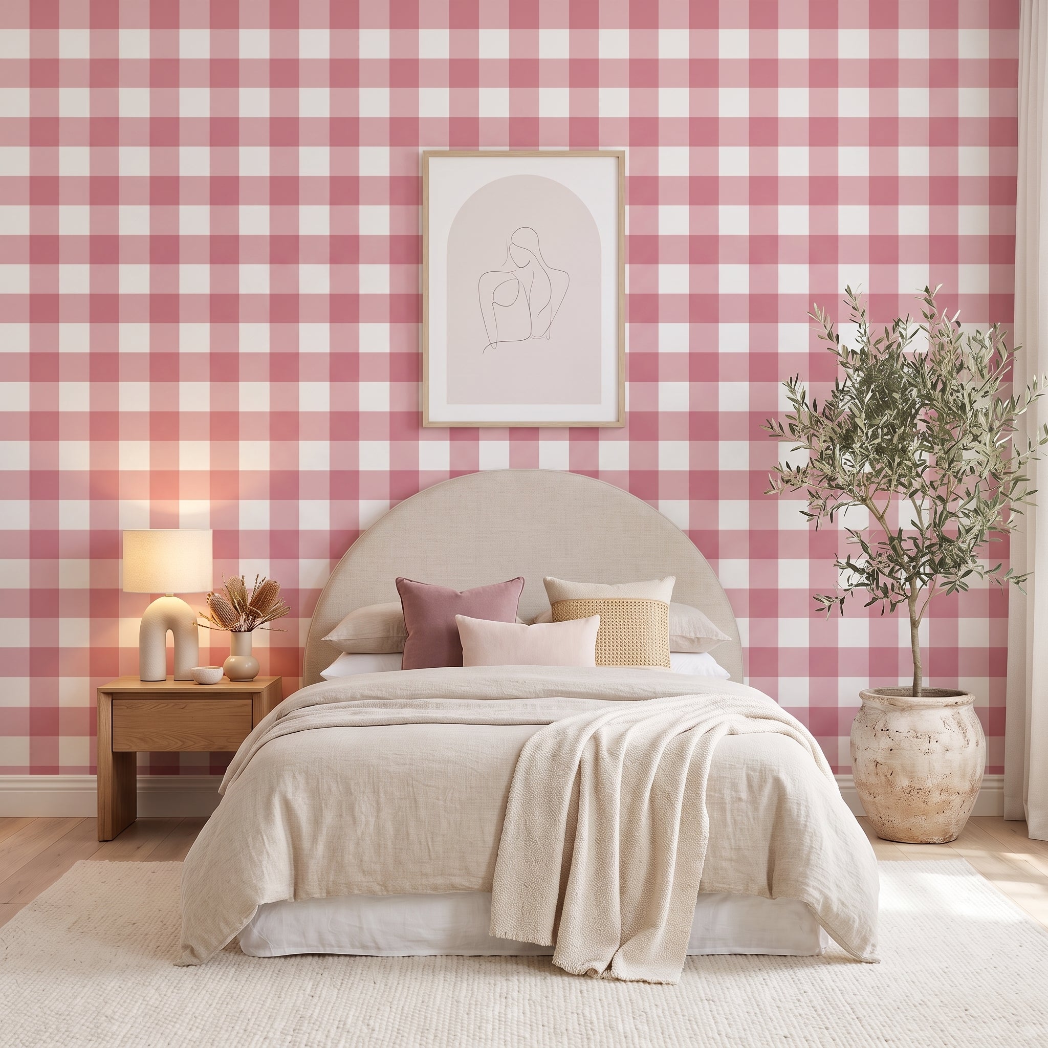 Jumbo Traditional Gingham Check Wallpaper