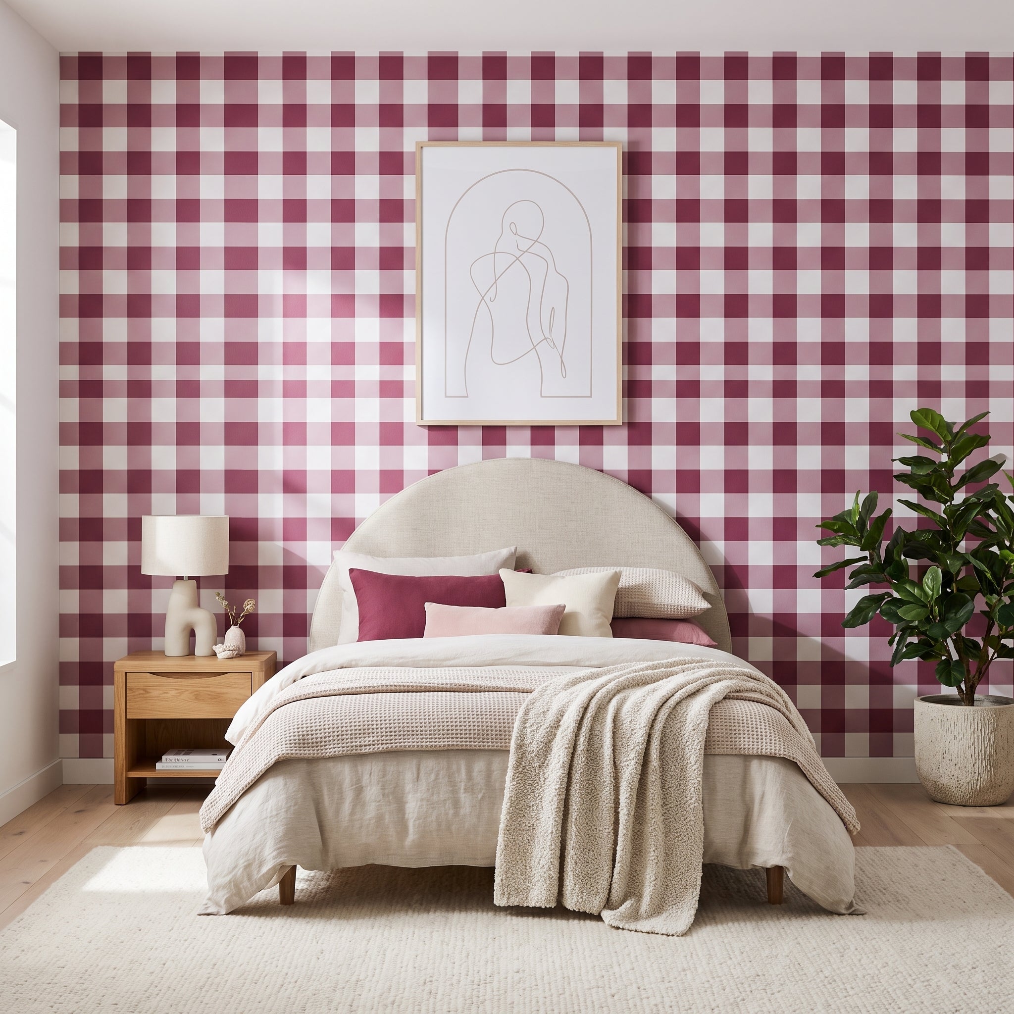 Jumbo Traditional Gingham Check Wallpaper