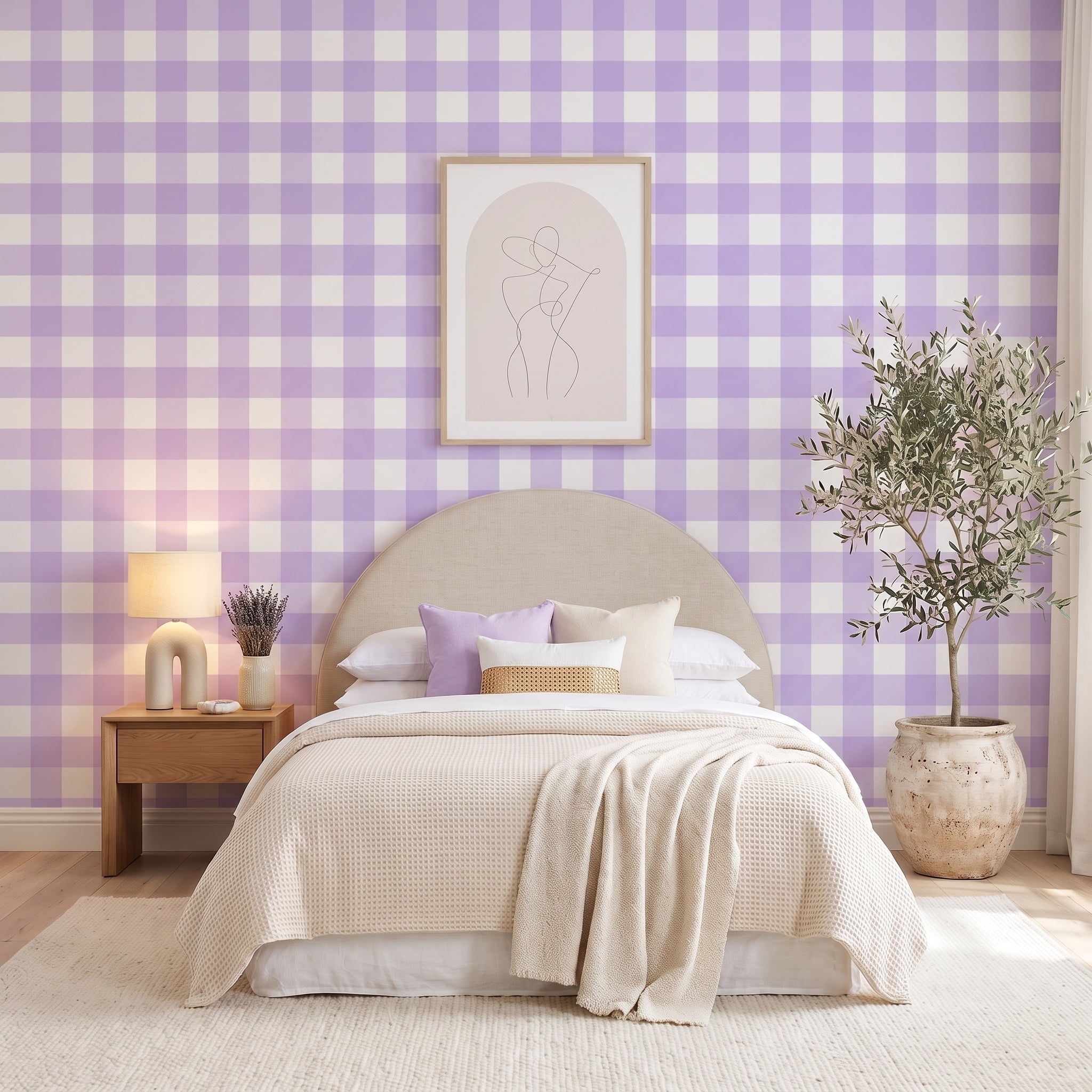 Jumbo Traditional Gingham Check Wallpaper
