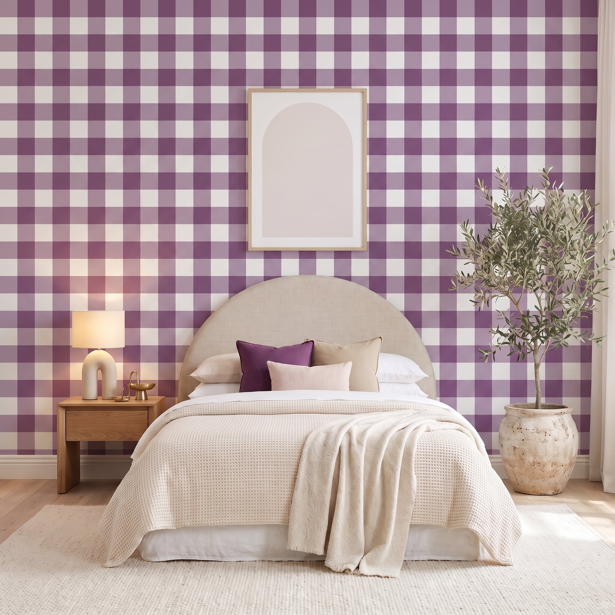 Jumbo Traditional Gingham Check Wallpaper