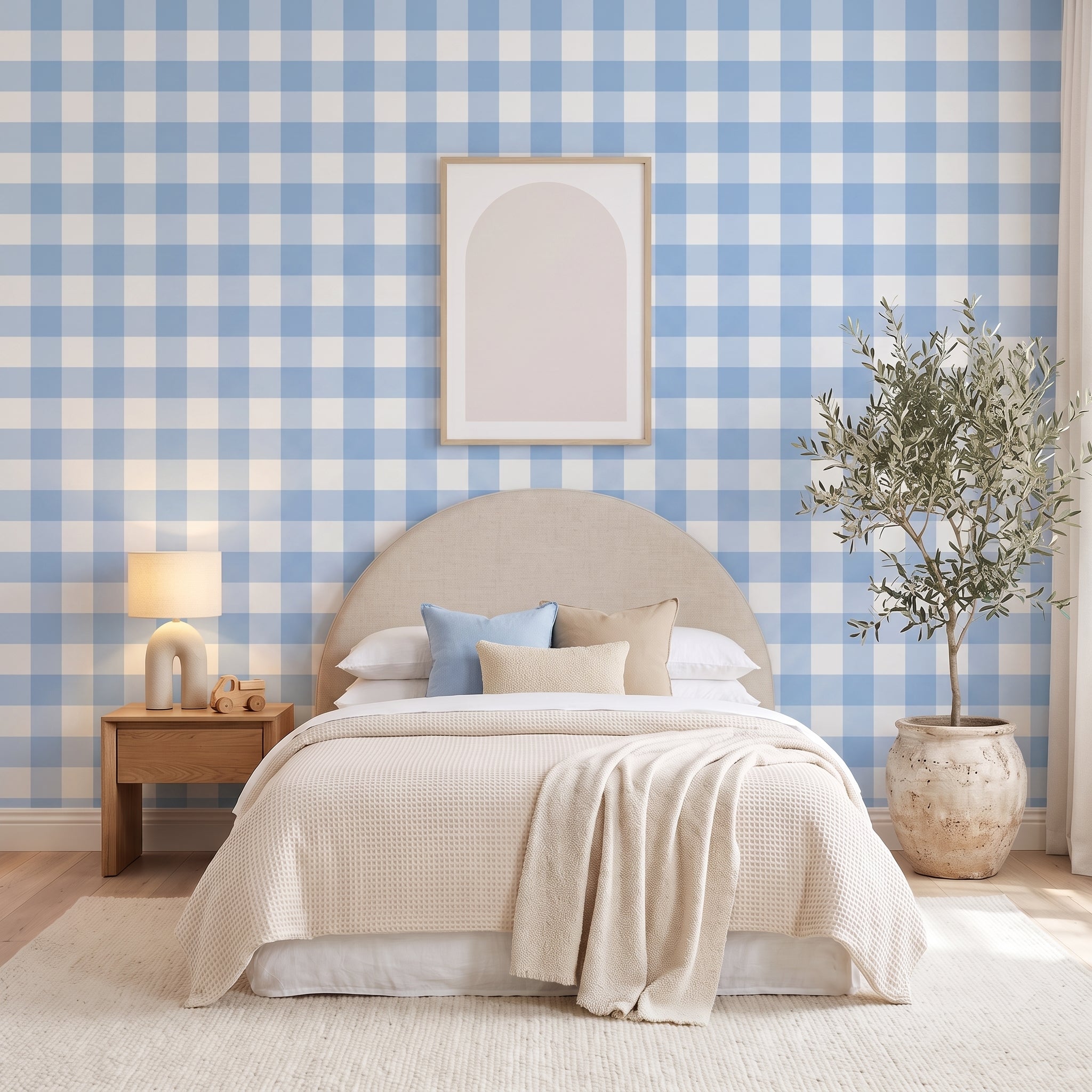 Jumbo Traditional Gingham Check Wallpaper