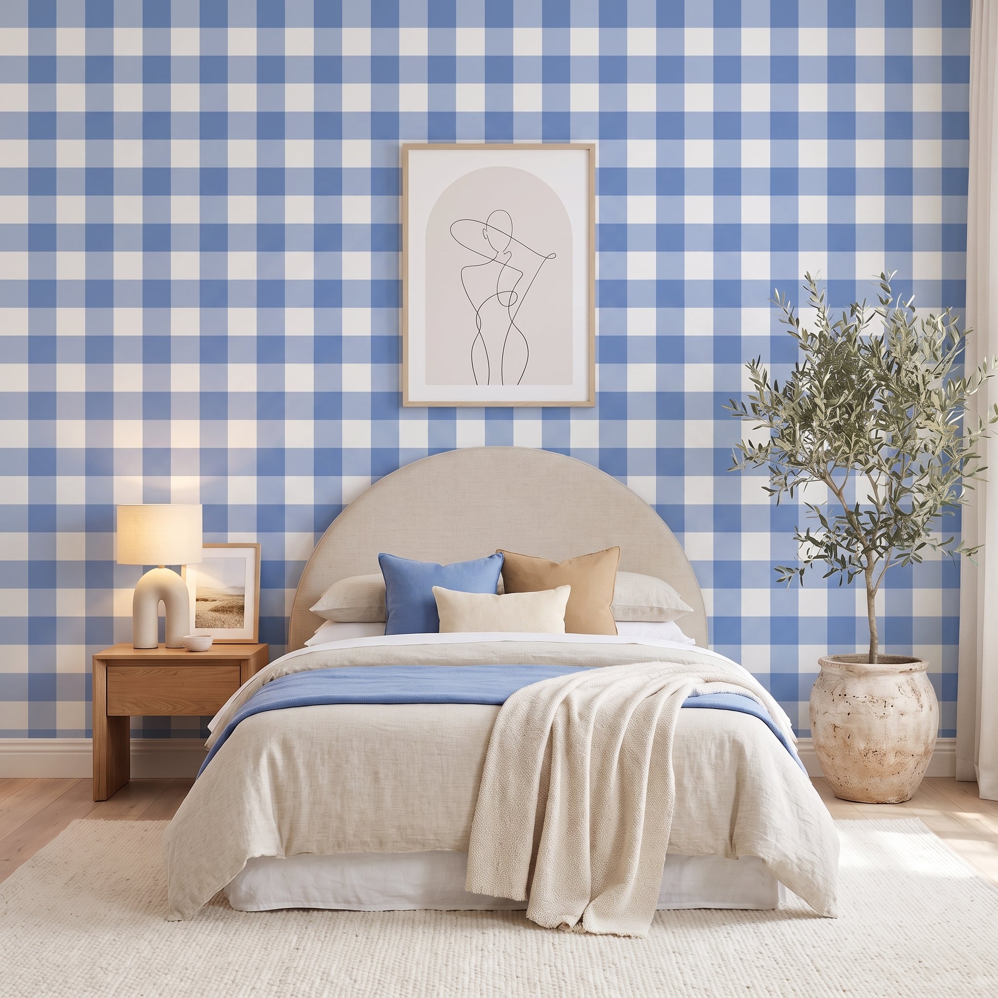 Jumbo Traditional Gingham Check Wallpaper