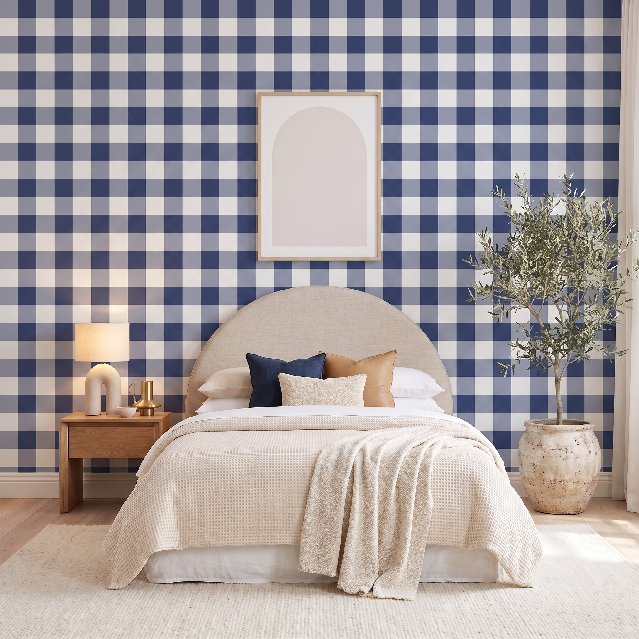 Jumbo Traditional Gingham Check Wallpaper
