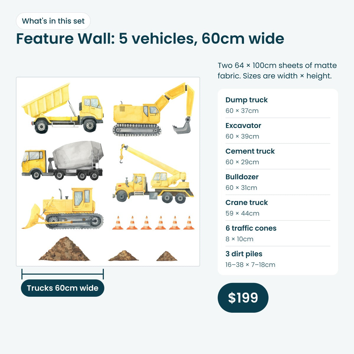 What's in the Feature Wall set