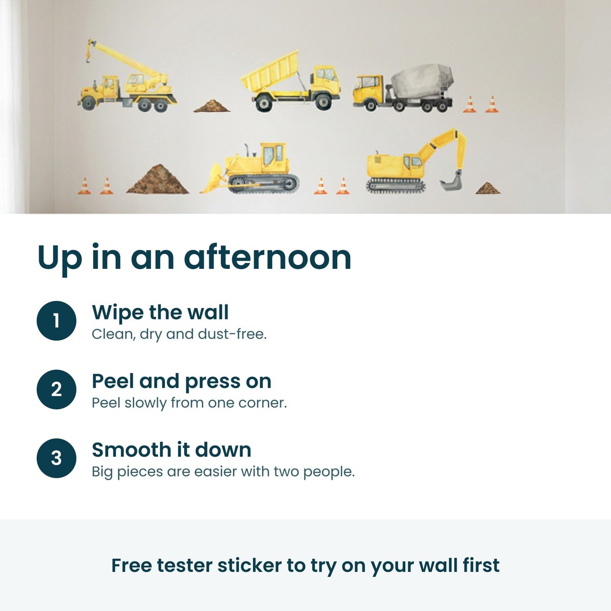 How to put up the fabric wall decals