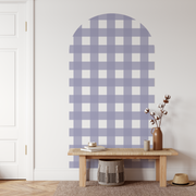 Gingham Check Lavender Arch Decal