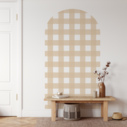 Gingham Check Sandstone Arch Decal