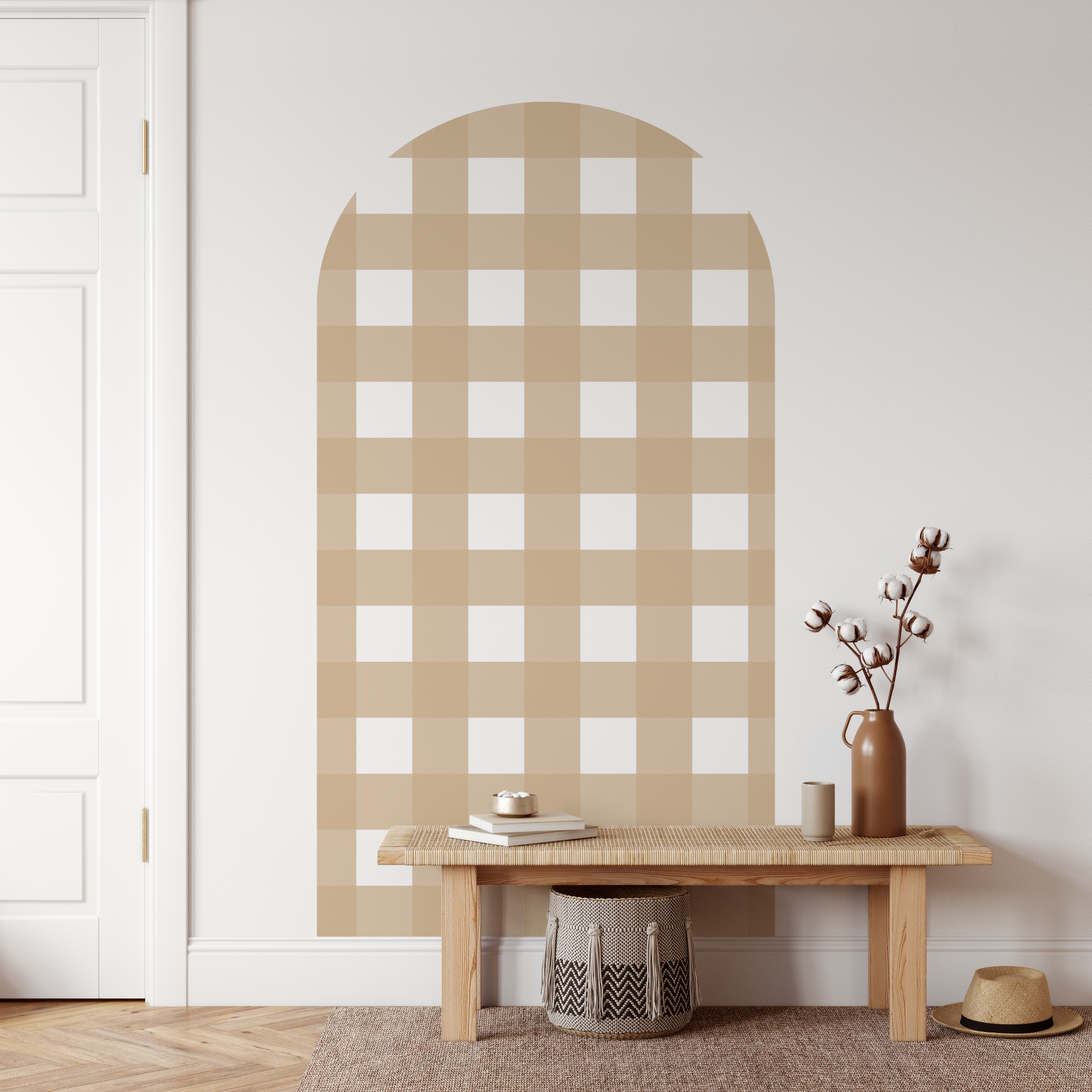 Gingham Check Wheat Arch Decal